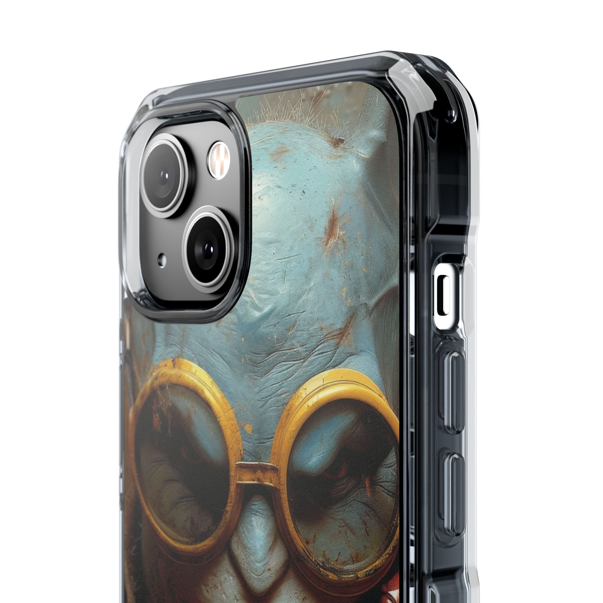 Steampunk Masked Adventurer iPhone 14 - Impact Clear+