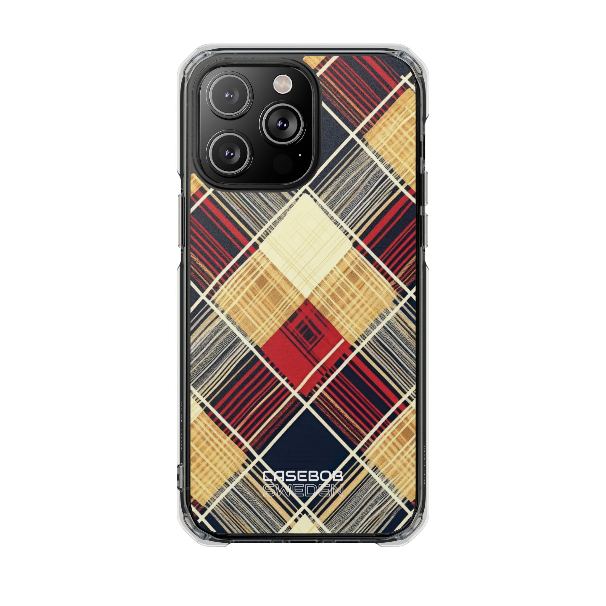 Plaid Diamond Tapestry iPhone 14 - Impact Clear+