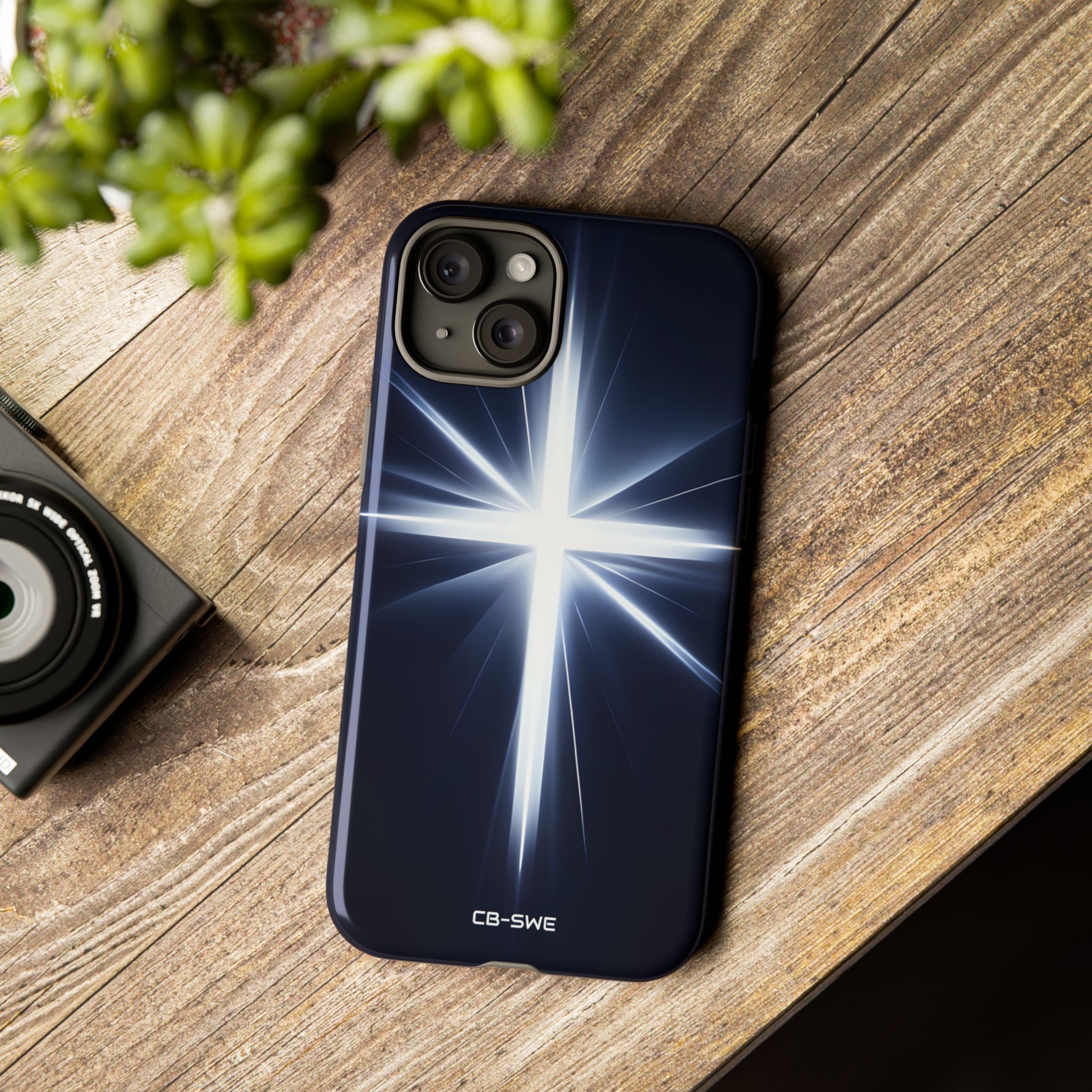 Luminous Cross Radiance - iPhone Case