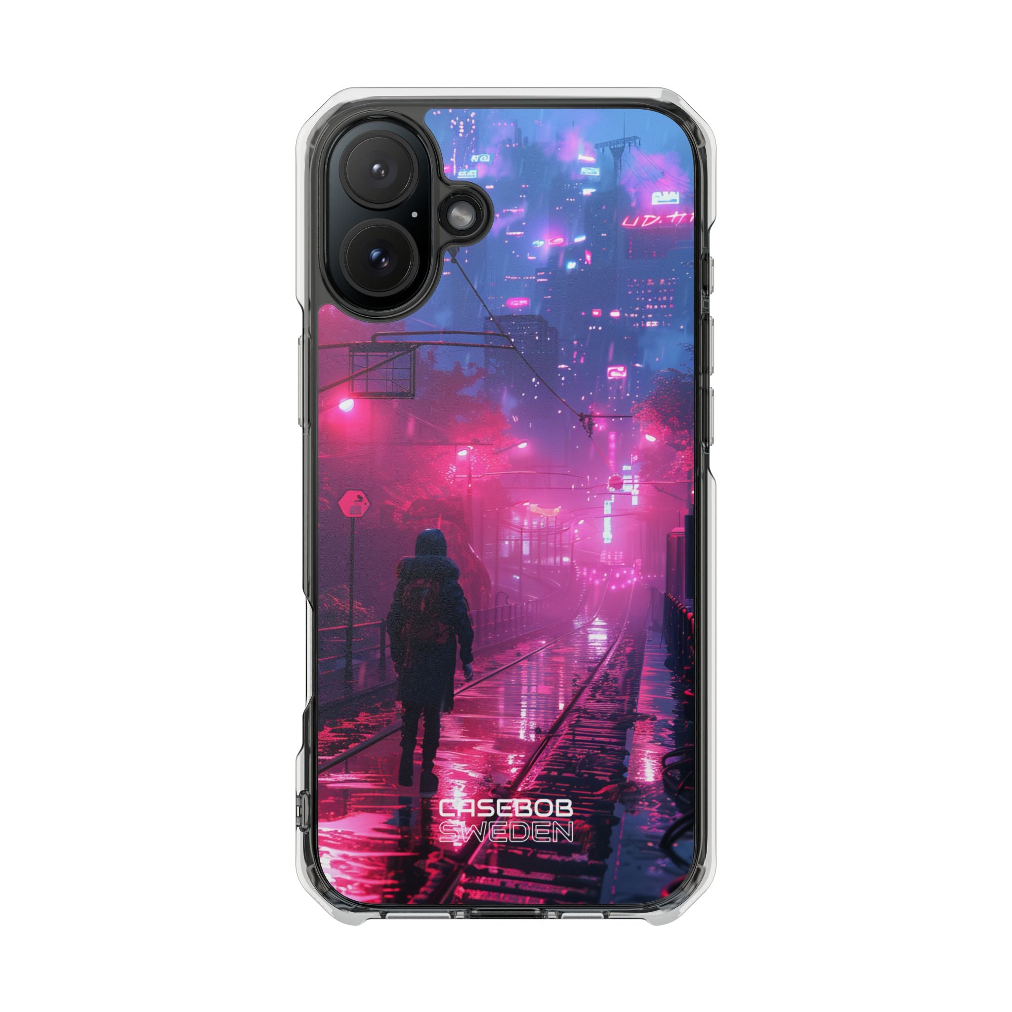 Neon Shadow City iPhone 16 - Impact Clear+