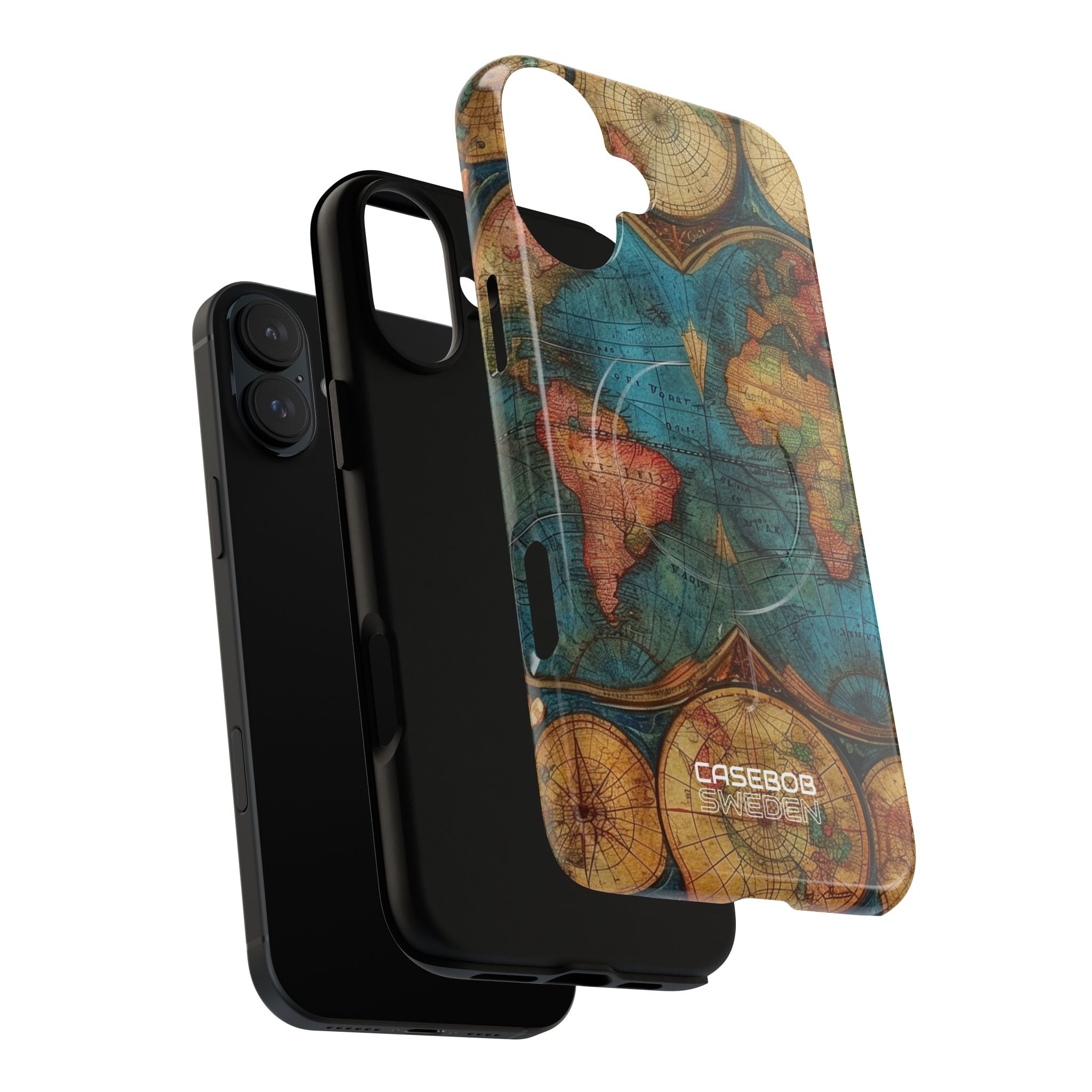Vintage World Map iPhone 16 - Tough+