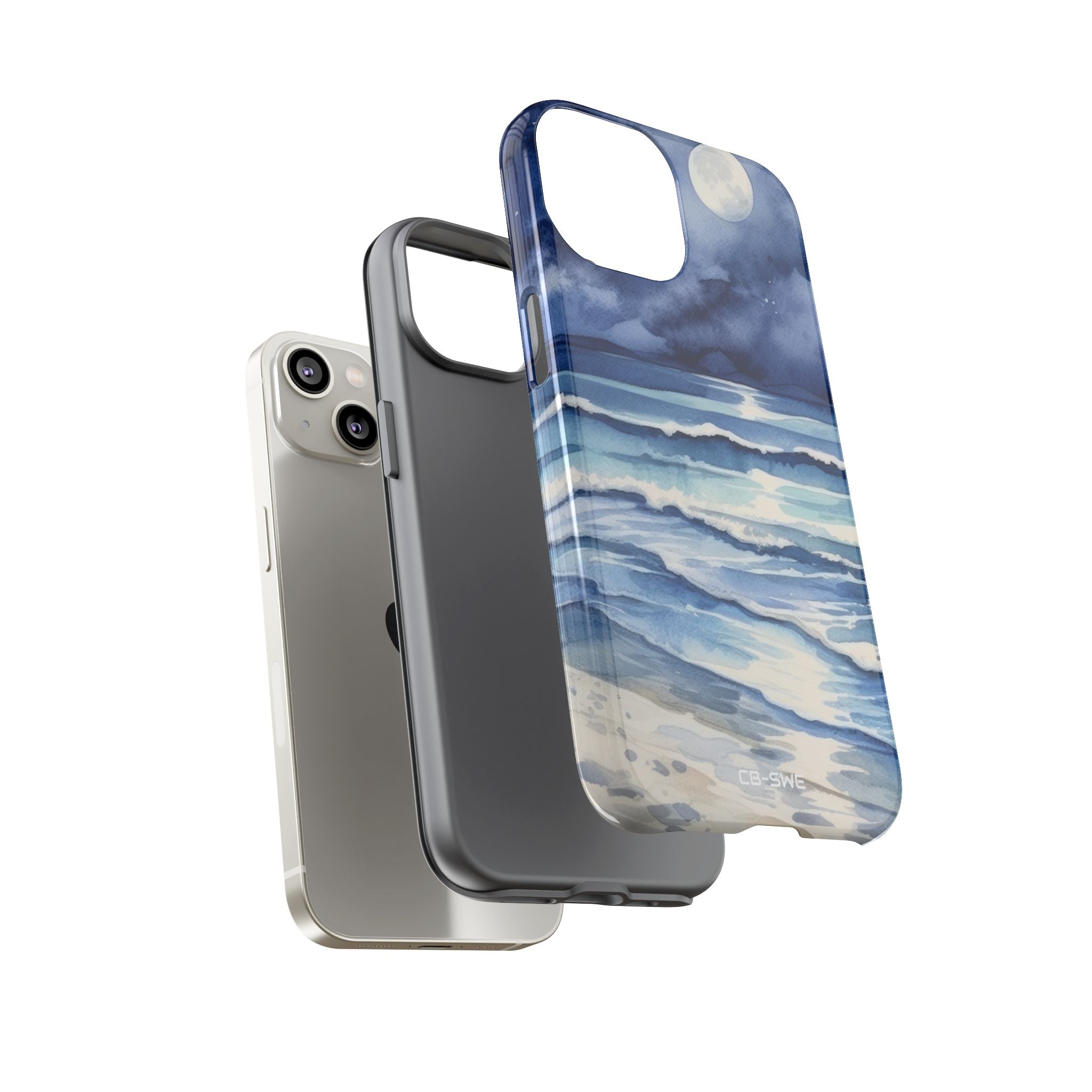 Moonlight Reflects Waves - iPhone Case