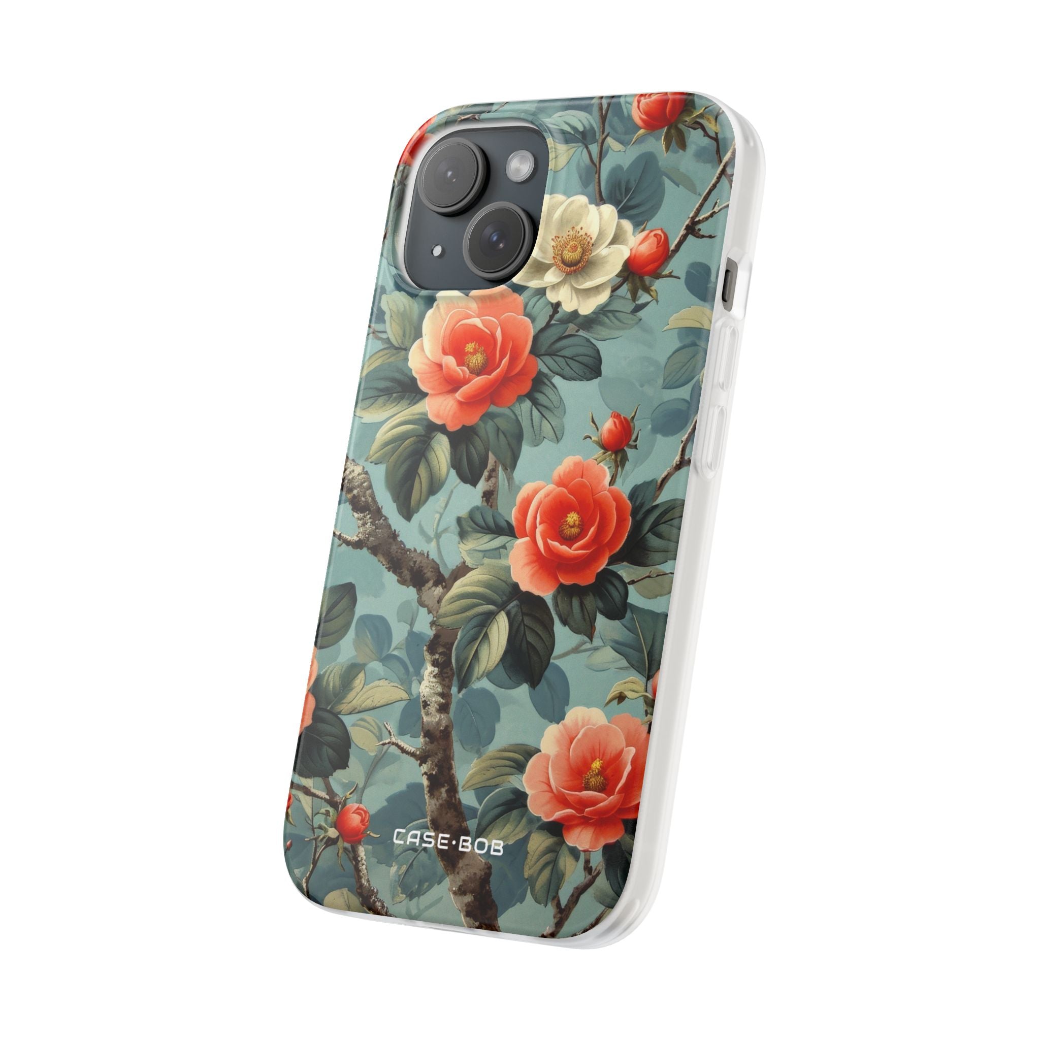 Coral Bloom iPhone 15 Case - Soft