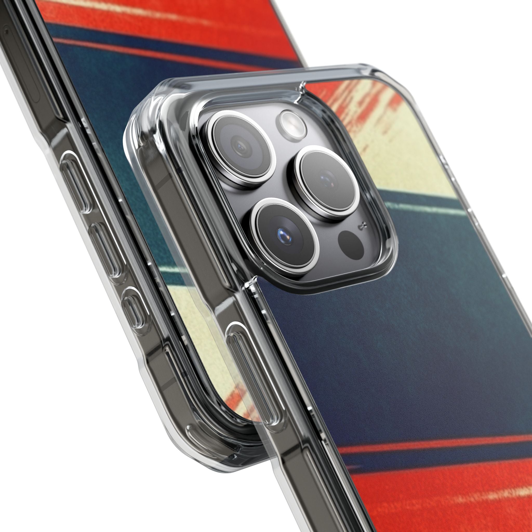 Blue Diagonal Motion iPhone 15 Pro Case - Impact