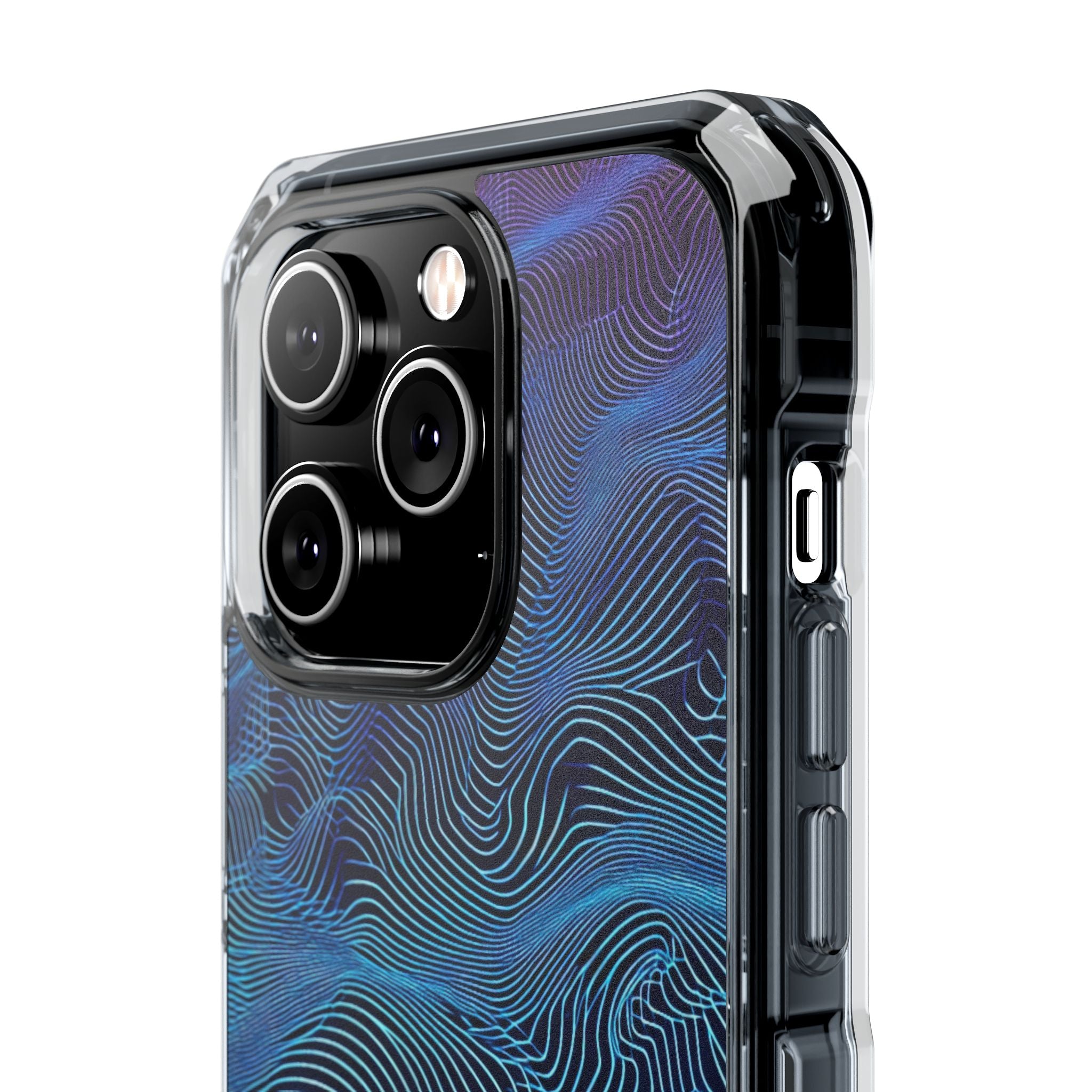 Neon Waves Flow iPhone 14 - Impact Clear+