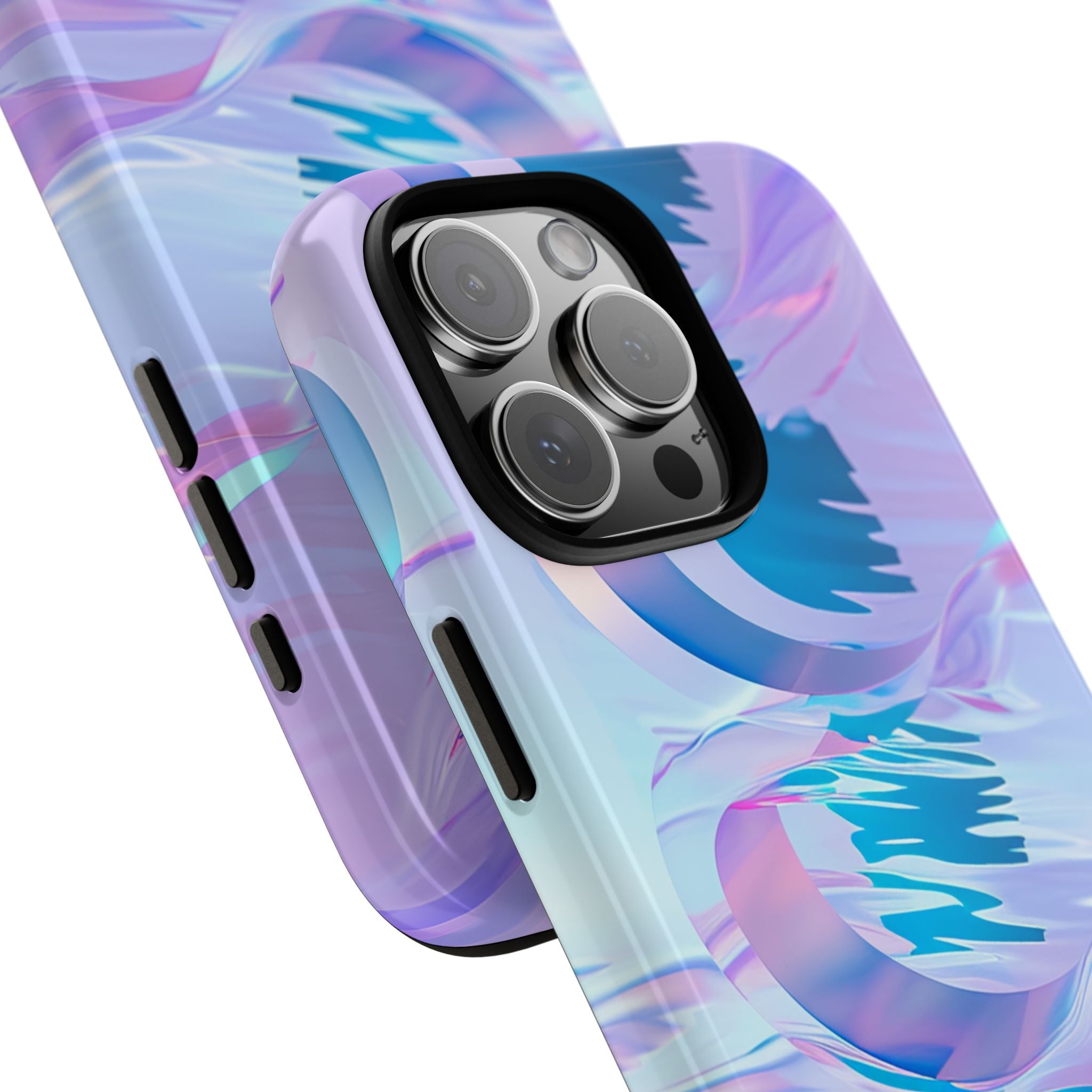 Iridescent Flowing Waves iPhone 16 - Tough