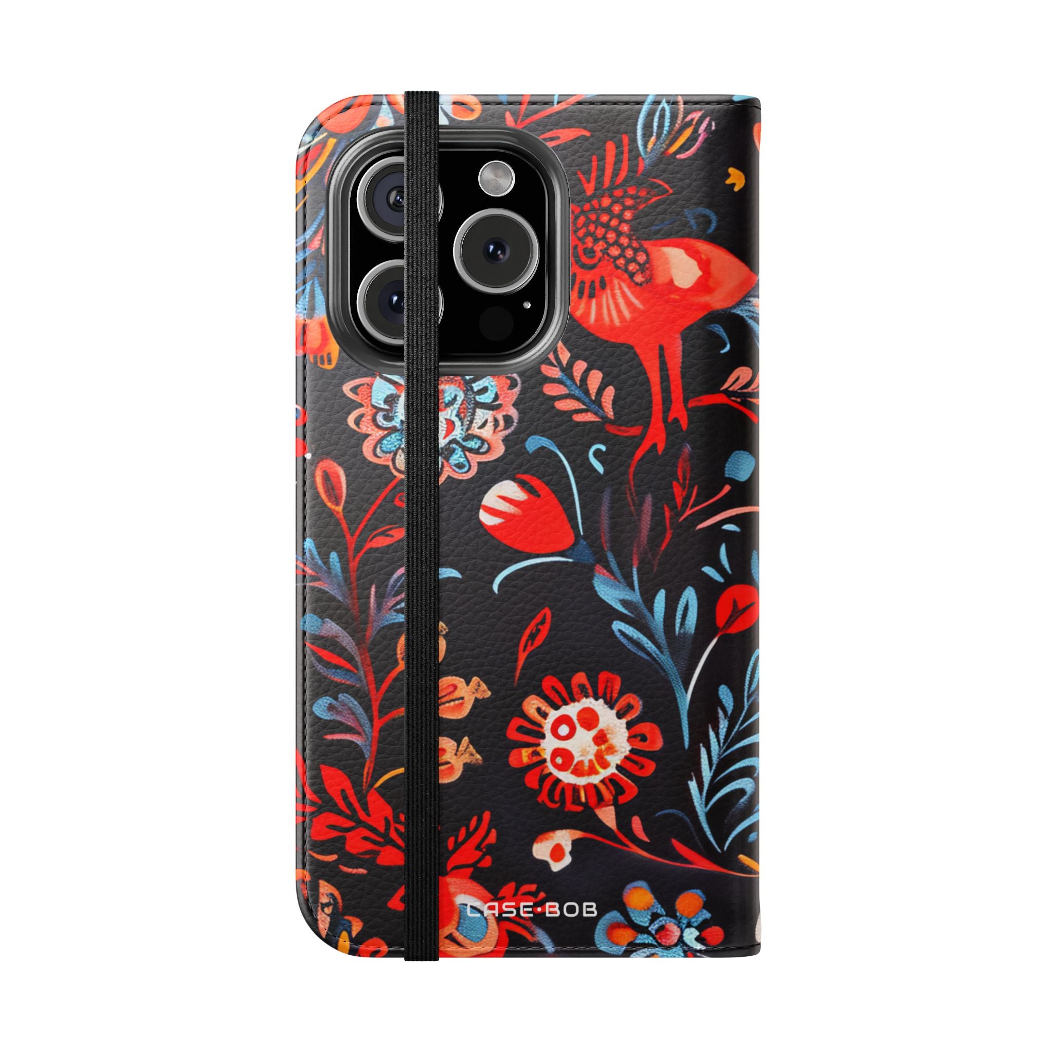 Folk Bird Flame - iPhone 16 Pro Case - Wallet