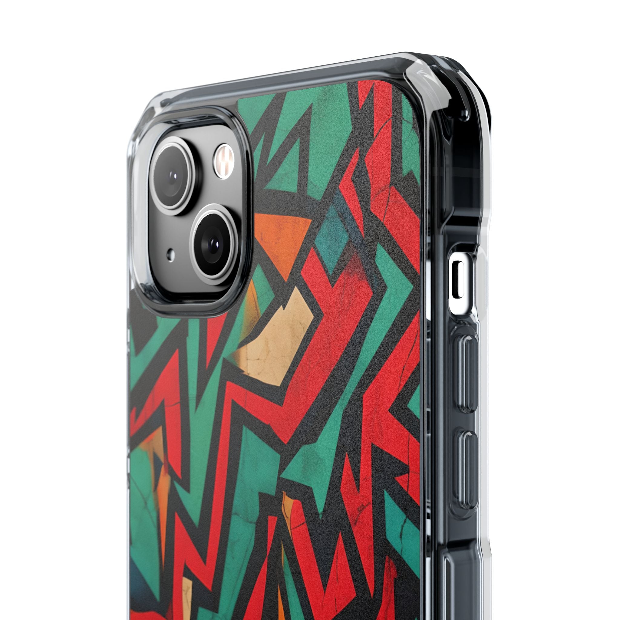 Crimson Zigzag iPhone 14 Plus Case - Impact
