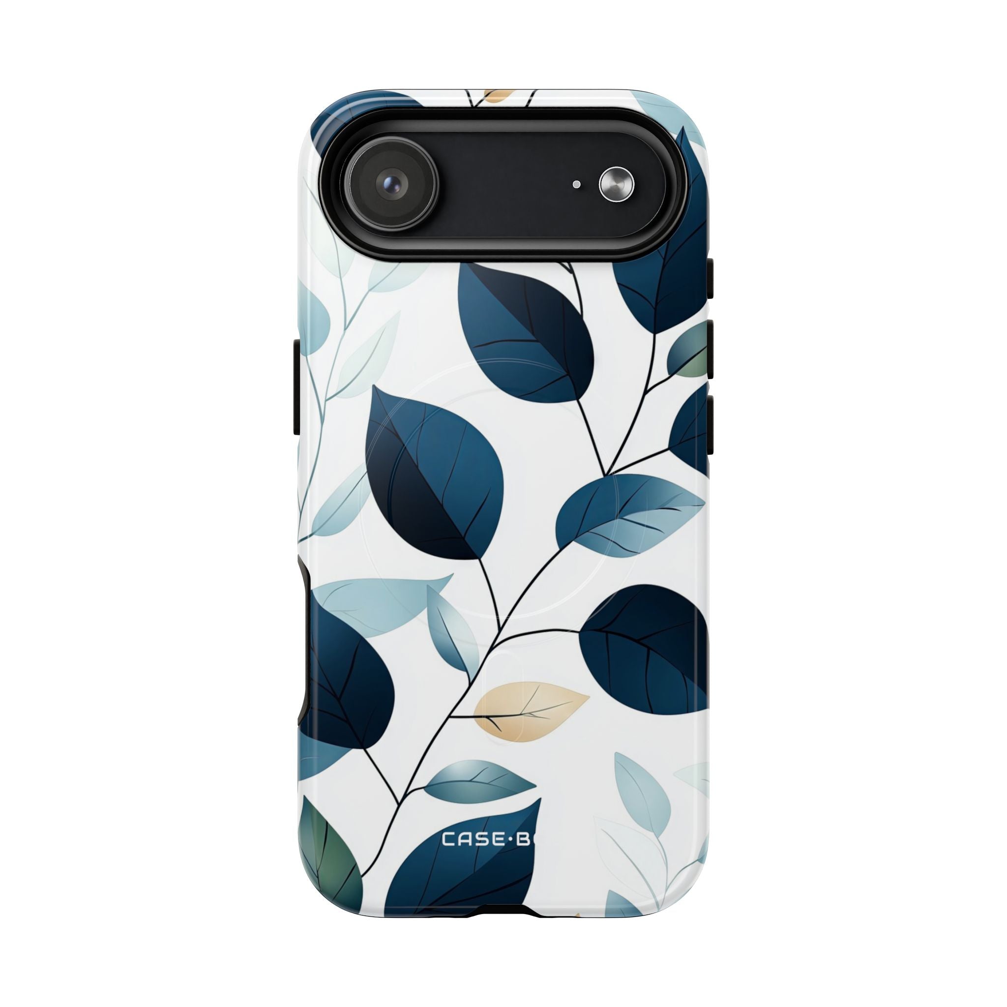 Navy Leaf Veins iPhone 17 Air Case - Tough+