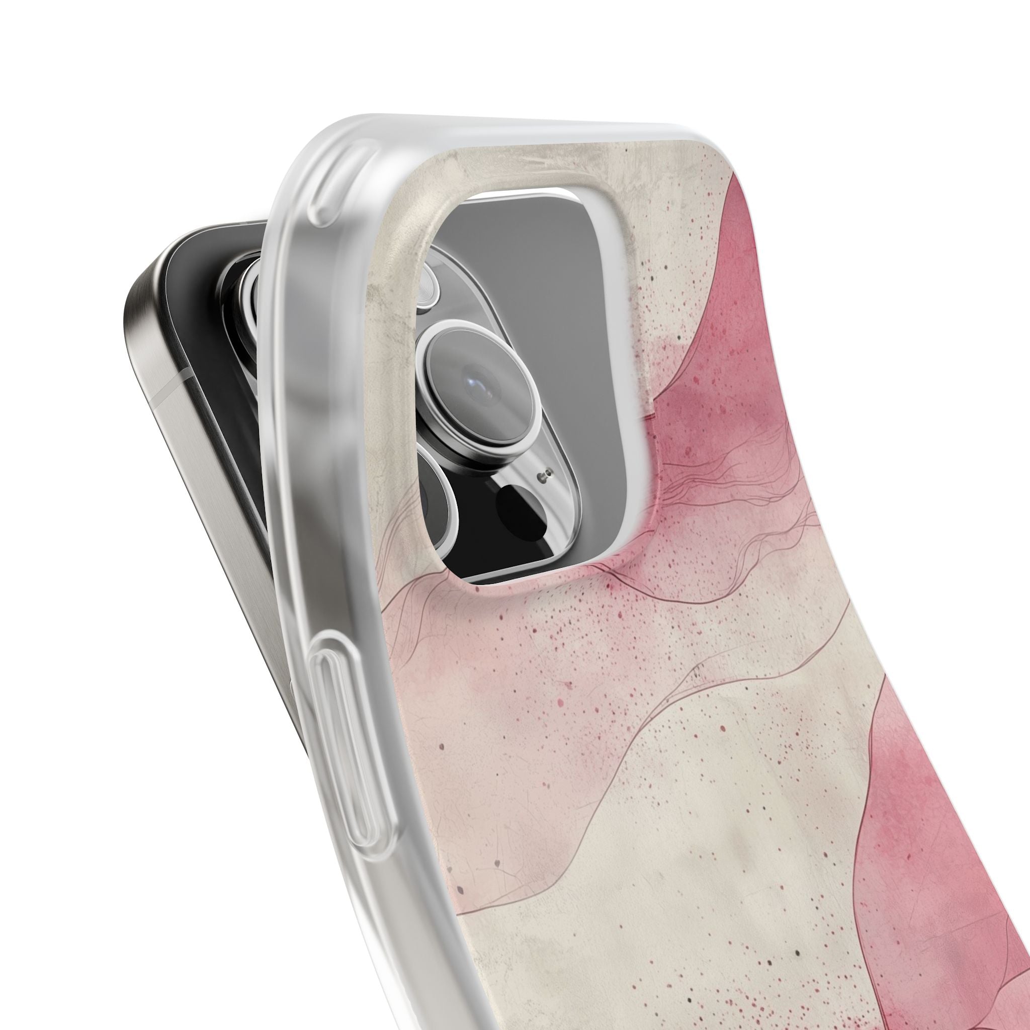Crimson Waves iPhone 16 Pro Case - Soft