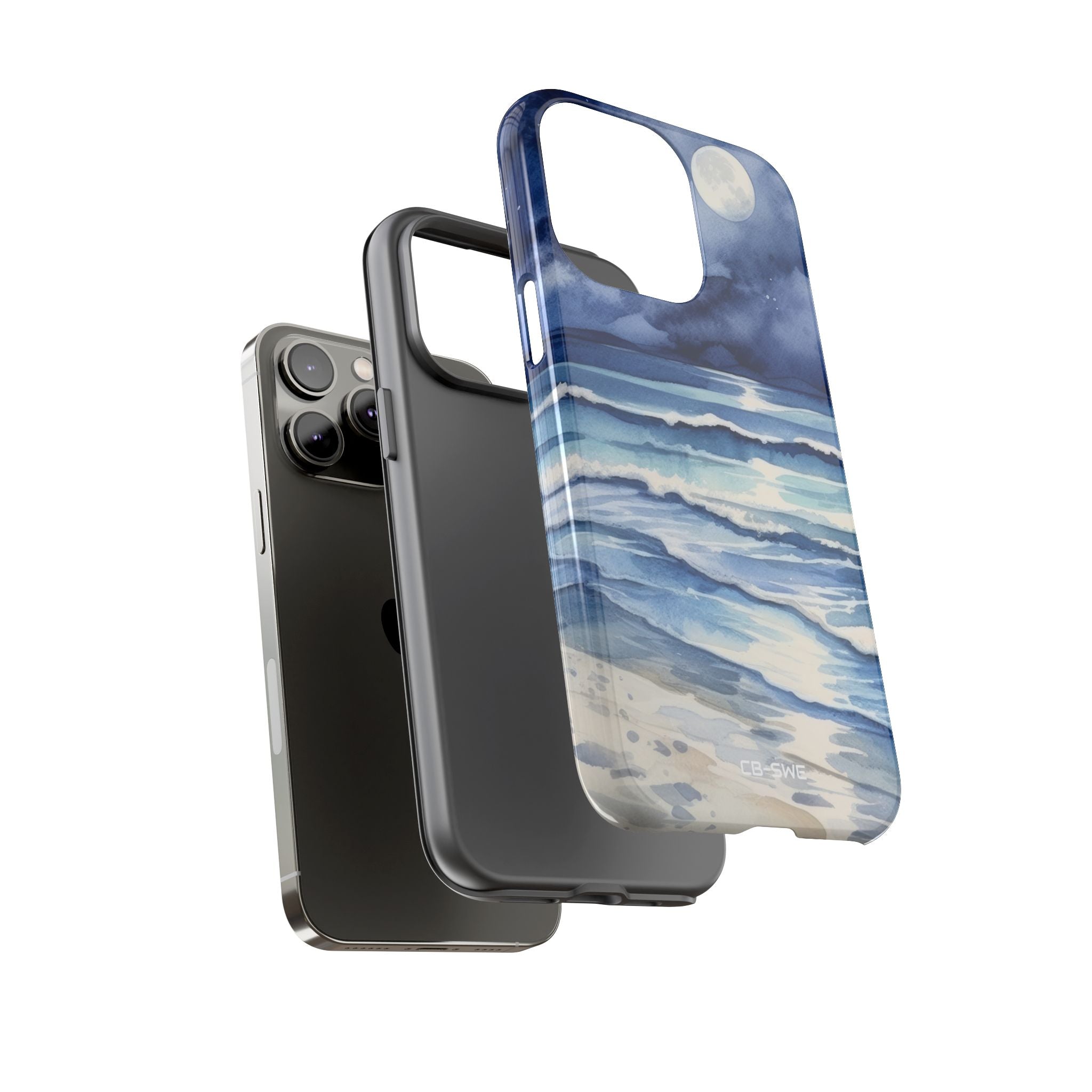 Moonlight Reflects Waves - iPhone Case