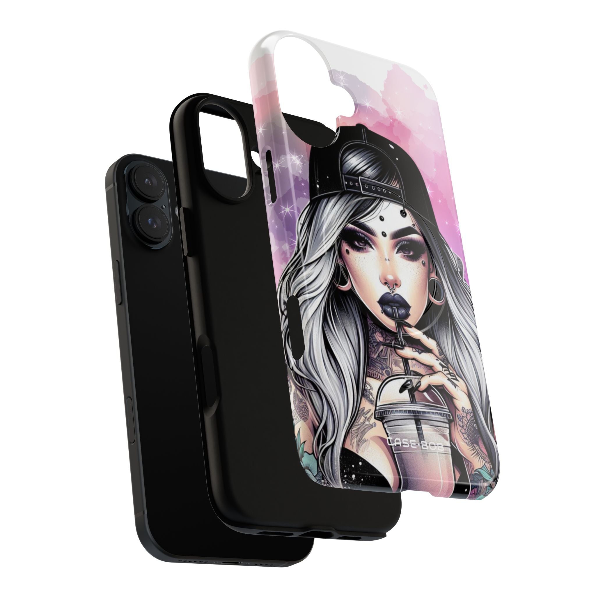 Silver Sip Nebula iPhone 16 Plus Case - Tough+