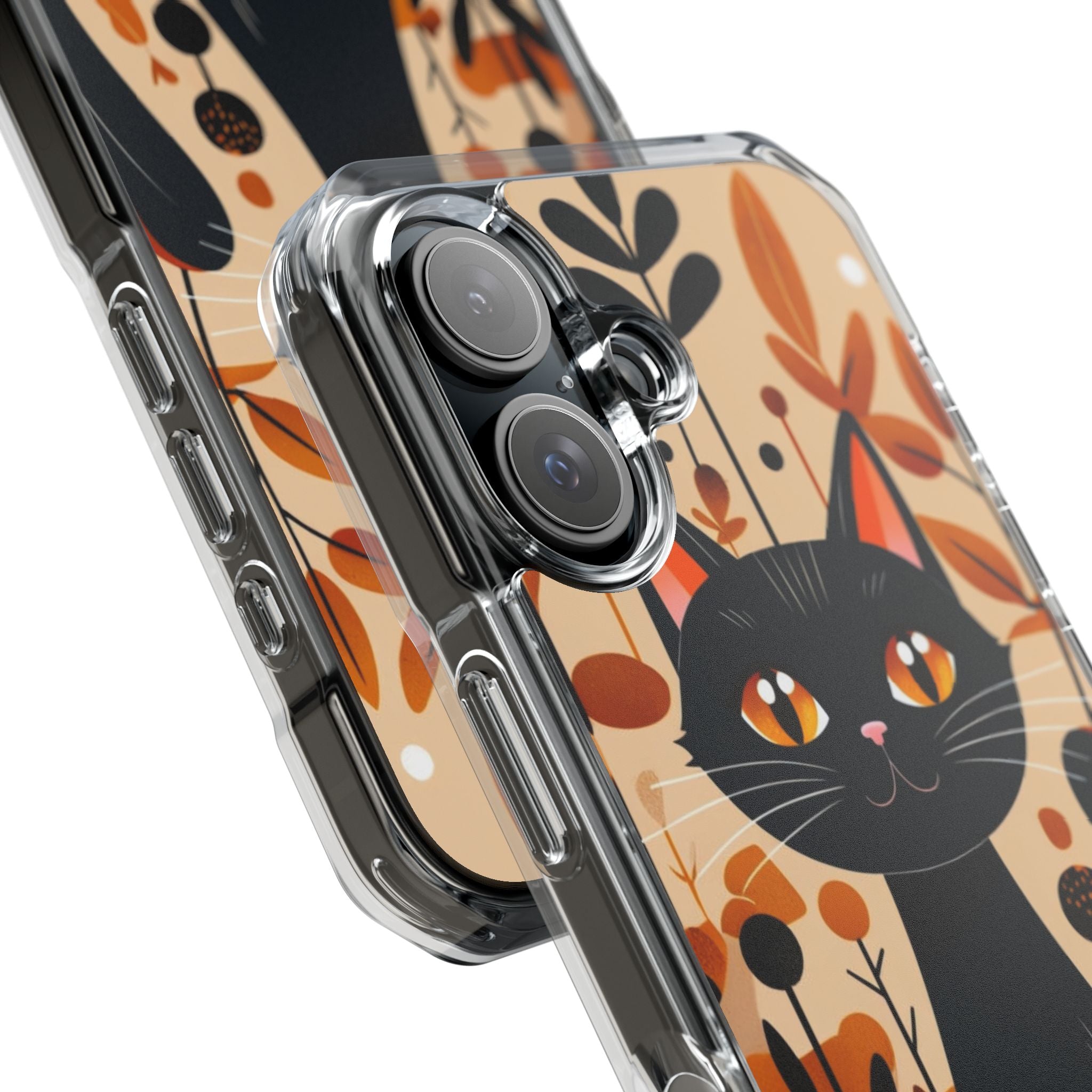 Black Cat Glow iPhone 15 Case - Impact