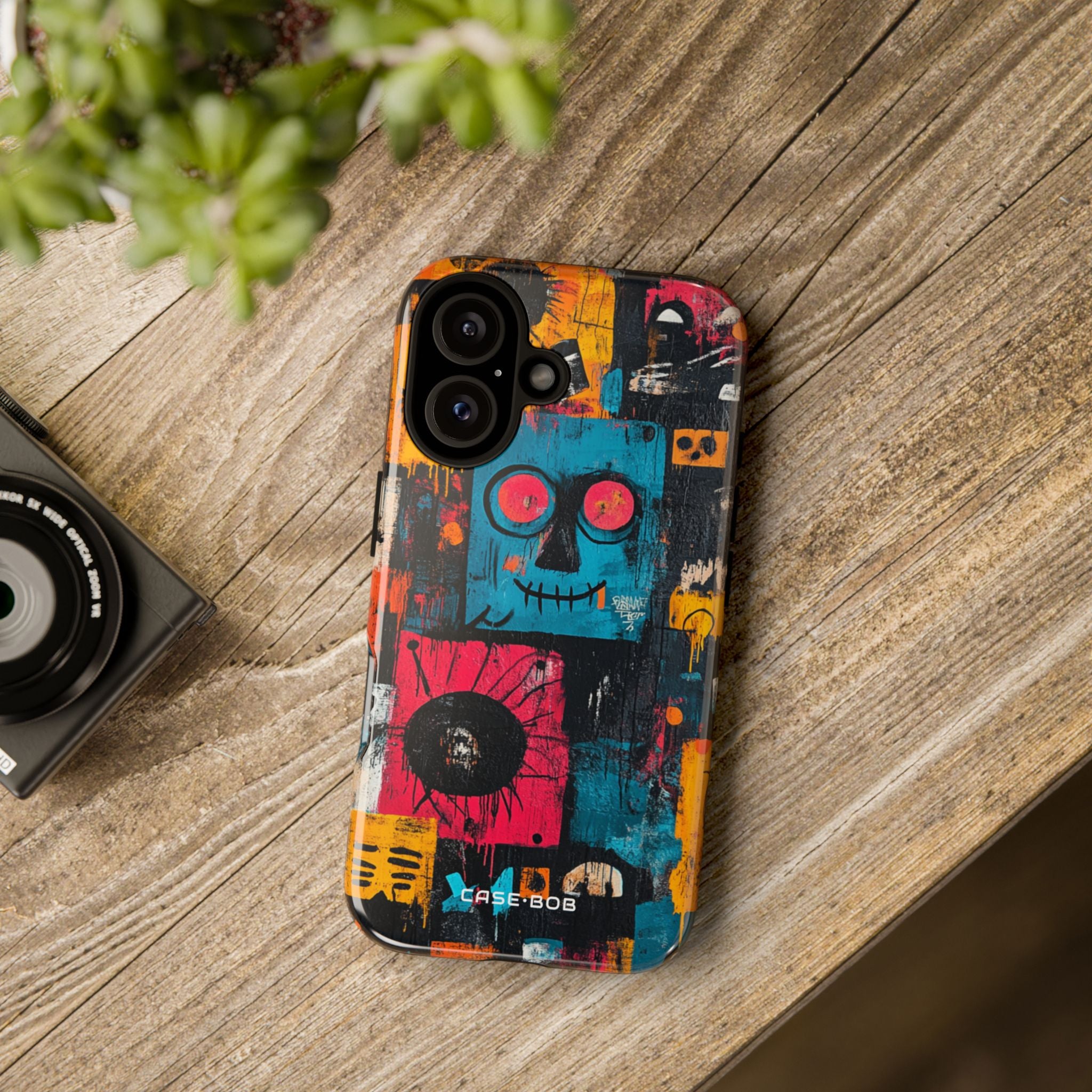 Blue Stitch Smile iPhone 16 Case - Tough