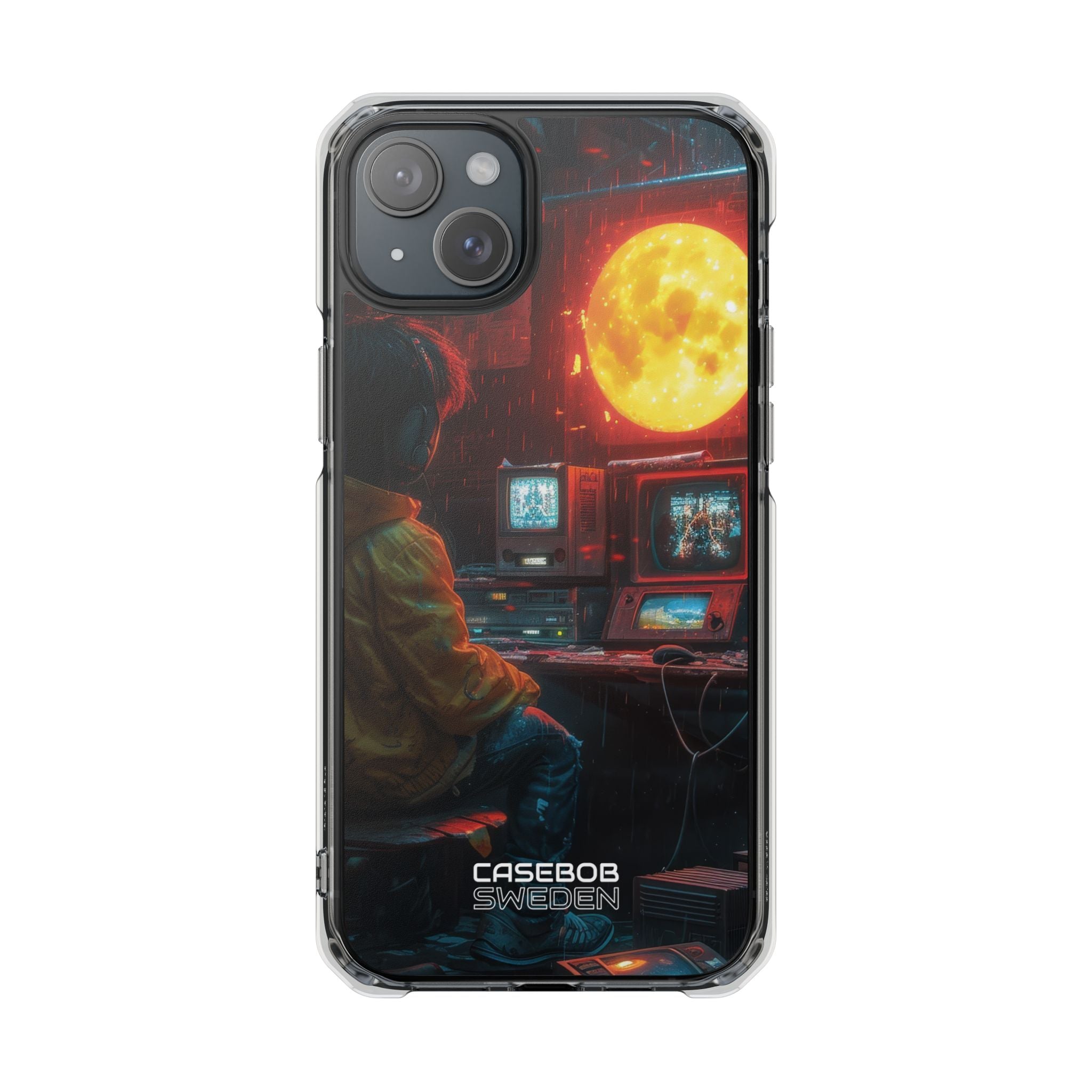 Cyberpunk Rain Room iPhone 15 - Impact Clear+