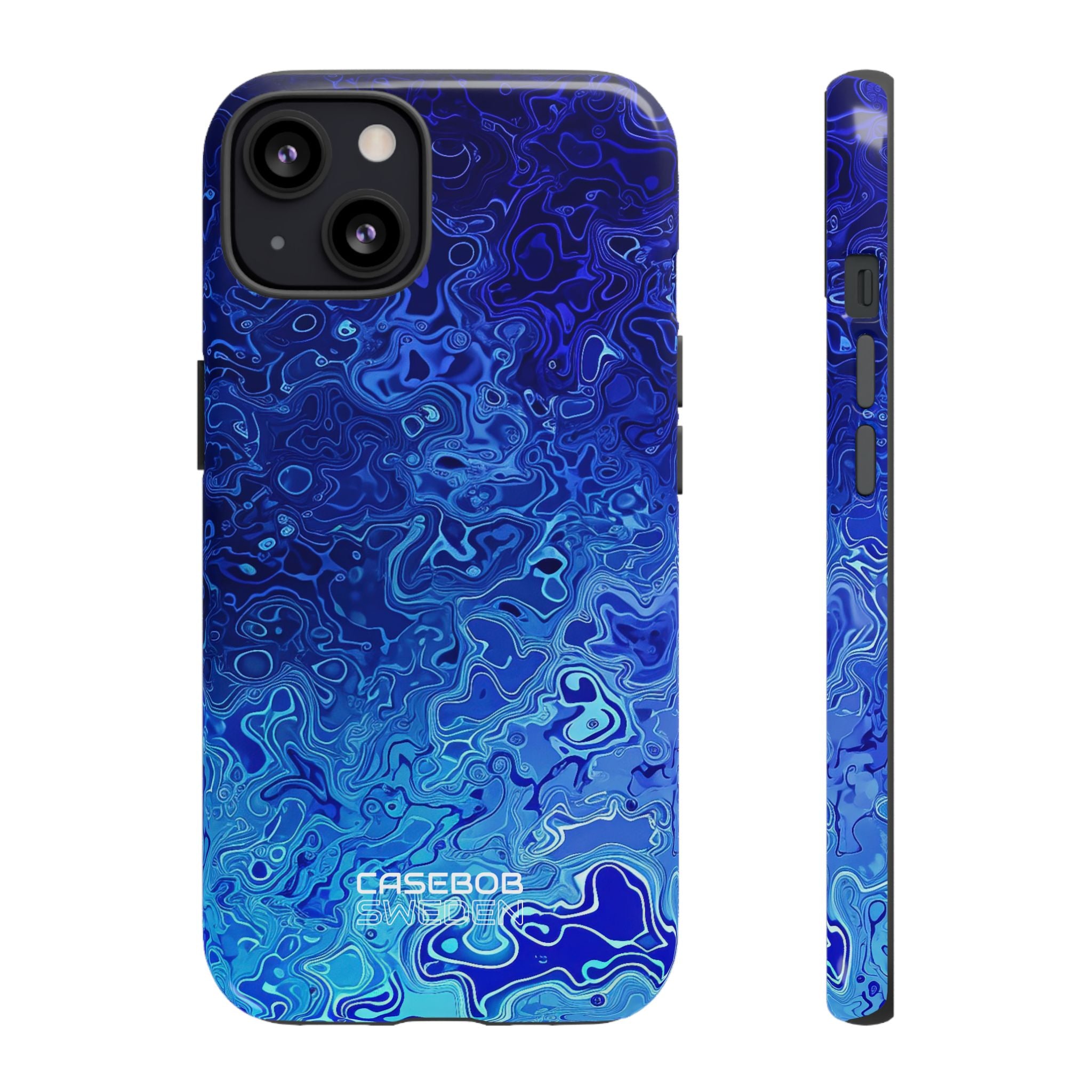 Swirling Blue Currents iPhone 13 - Tough