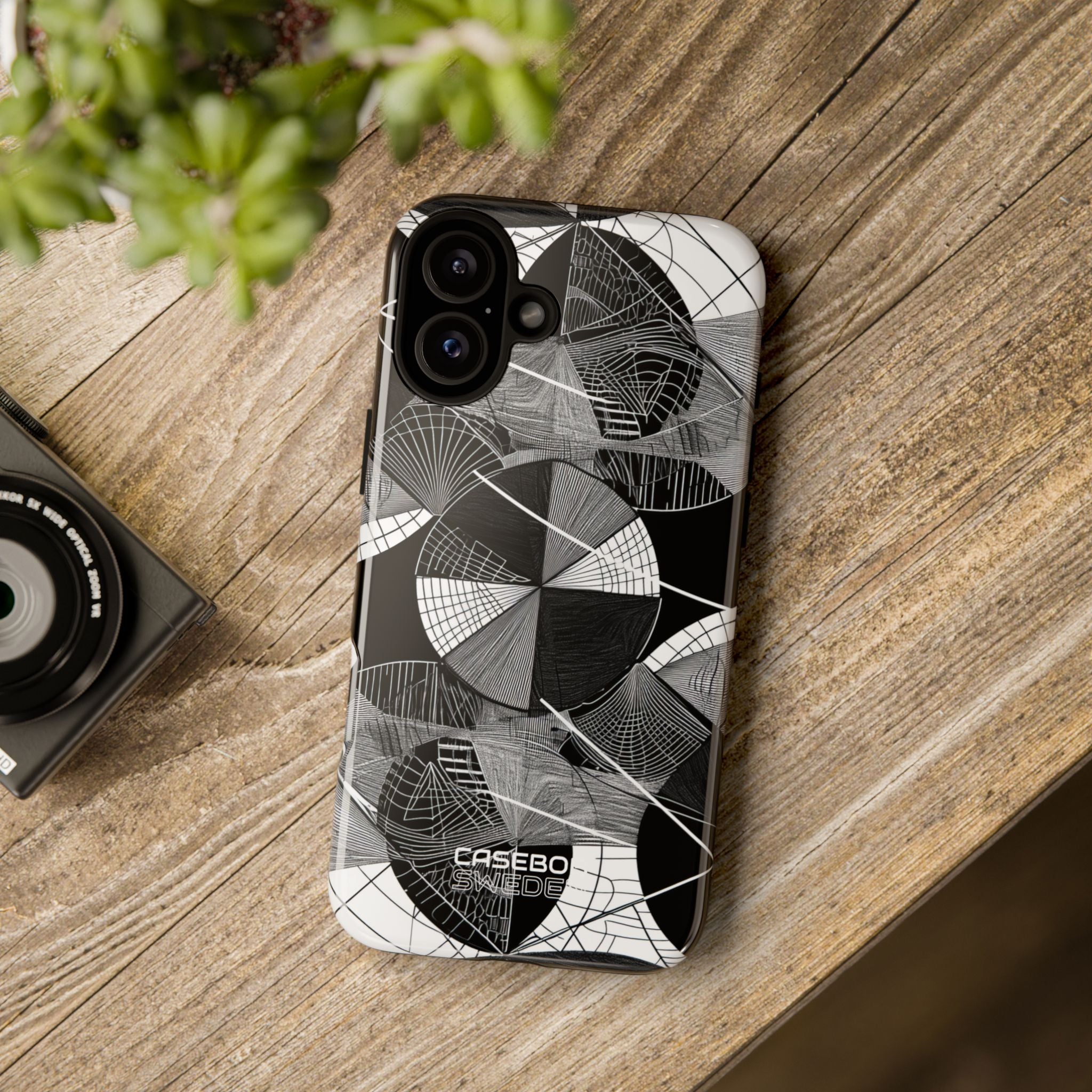 Labirinto a Cerchio Monocromatico iPhone 16 - Tough