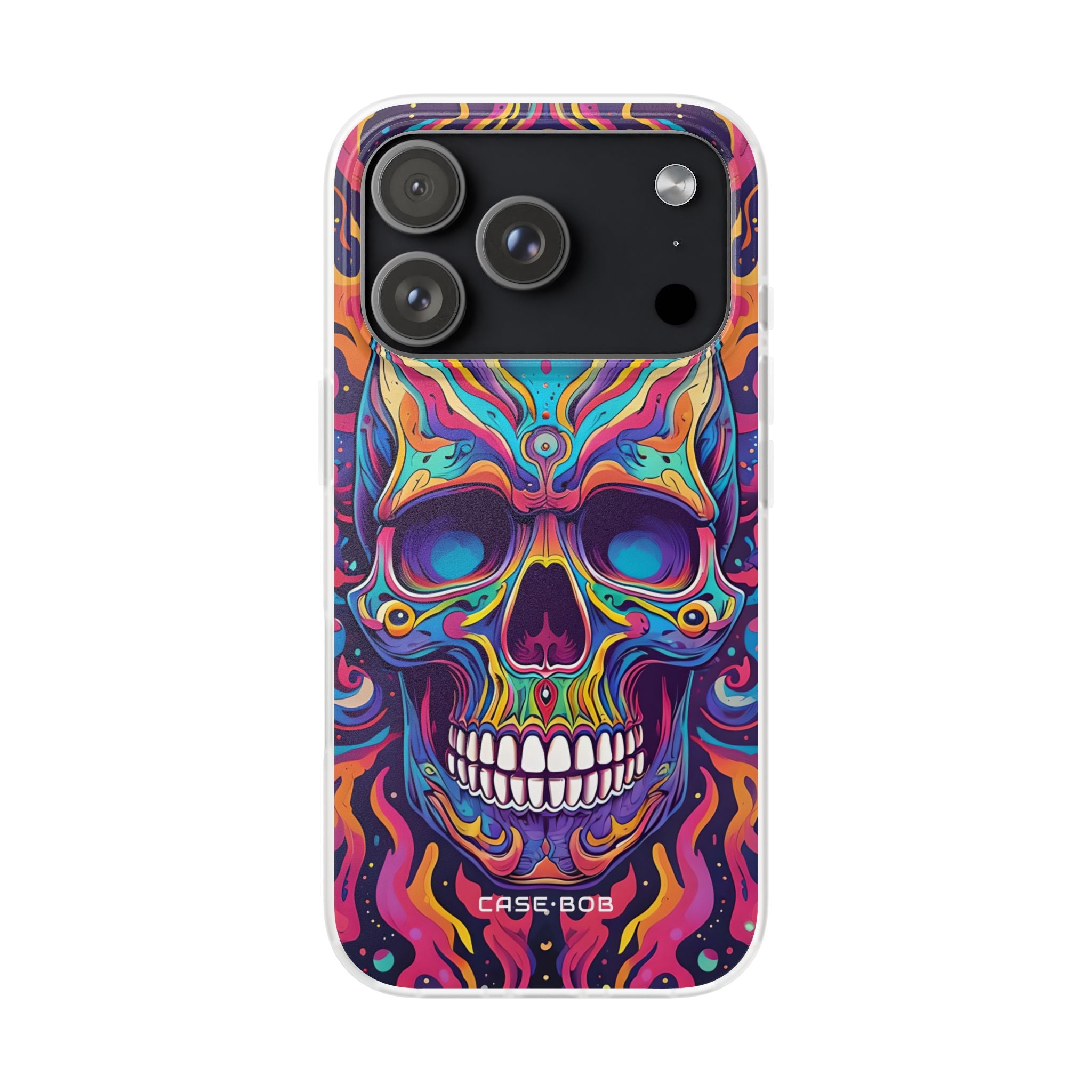 Flaming Skull iPhone 17 Pro Case - Soft