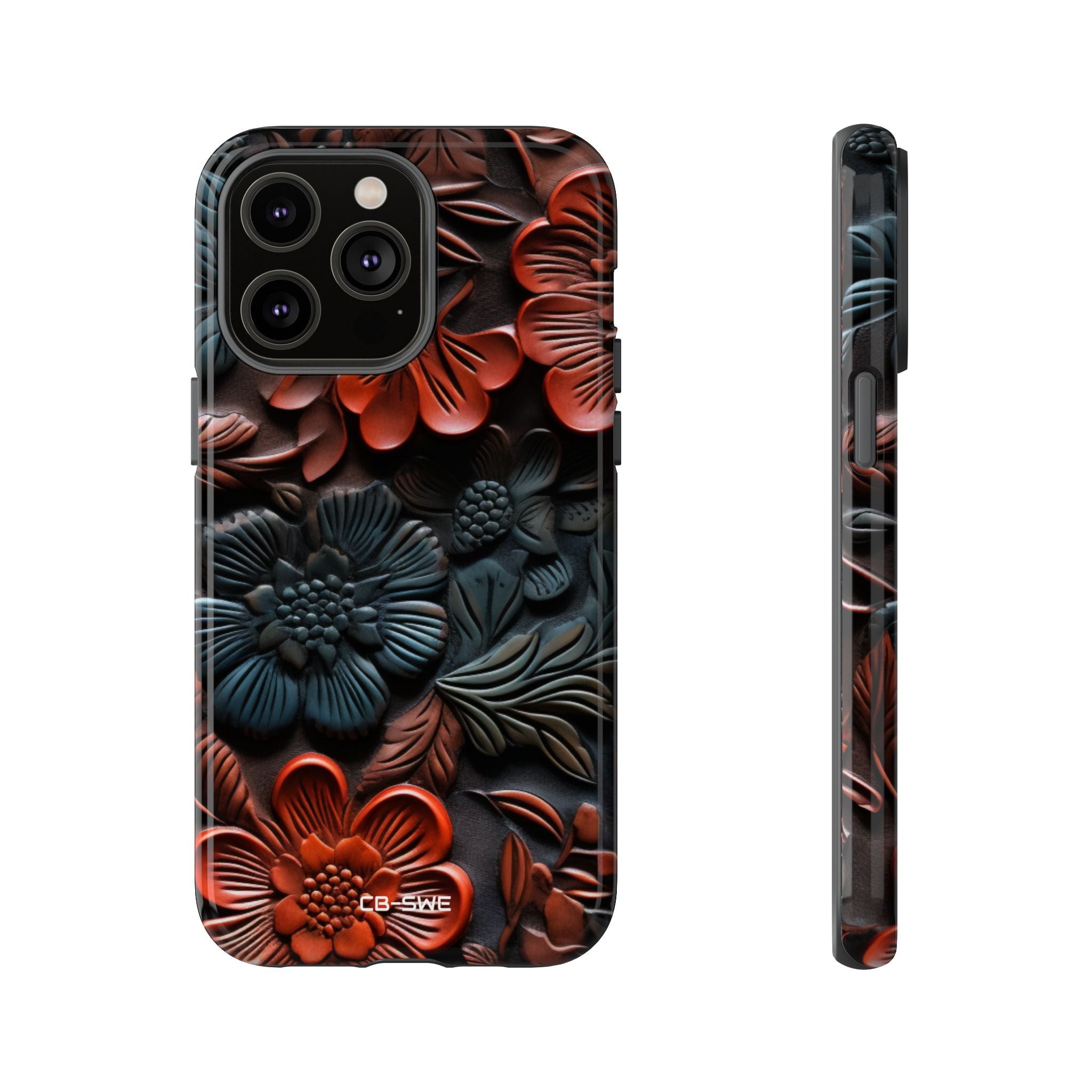 Sculpted Floral Elegance - iPhone Case
