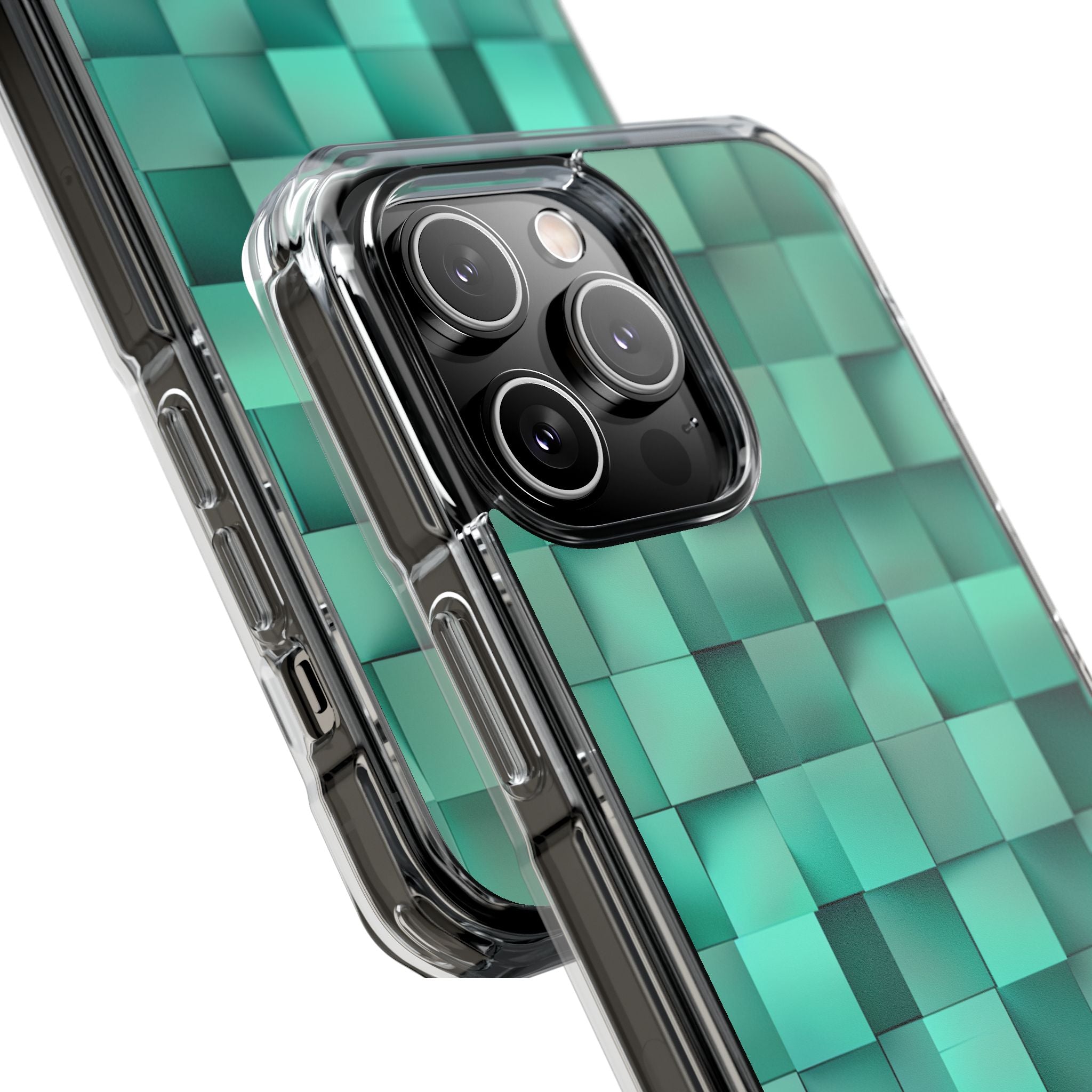 Folded Blue Squares iPhone 14 - Impact Clear+