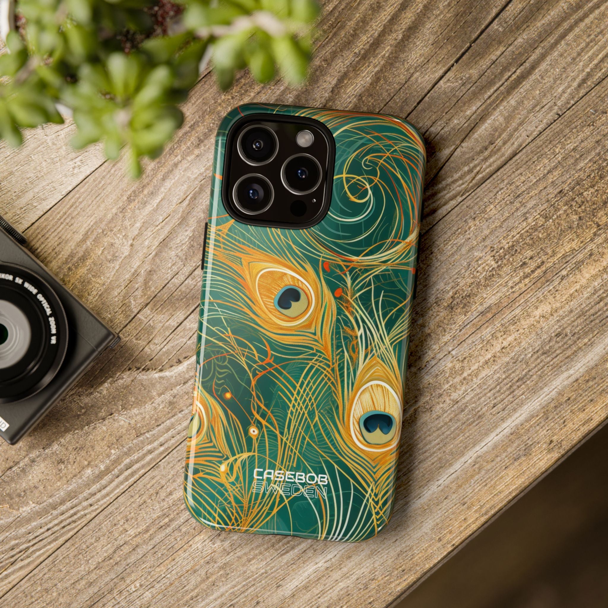 Vibrant Peacock Whirl iPhone 16 - Tough
