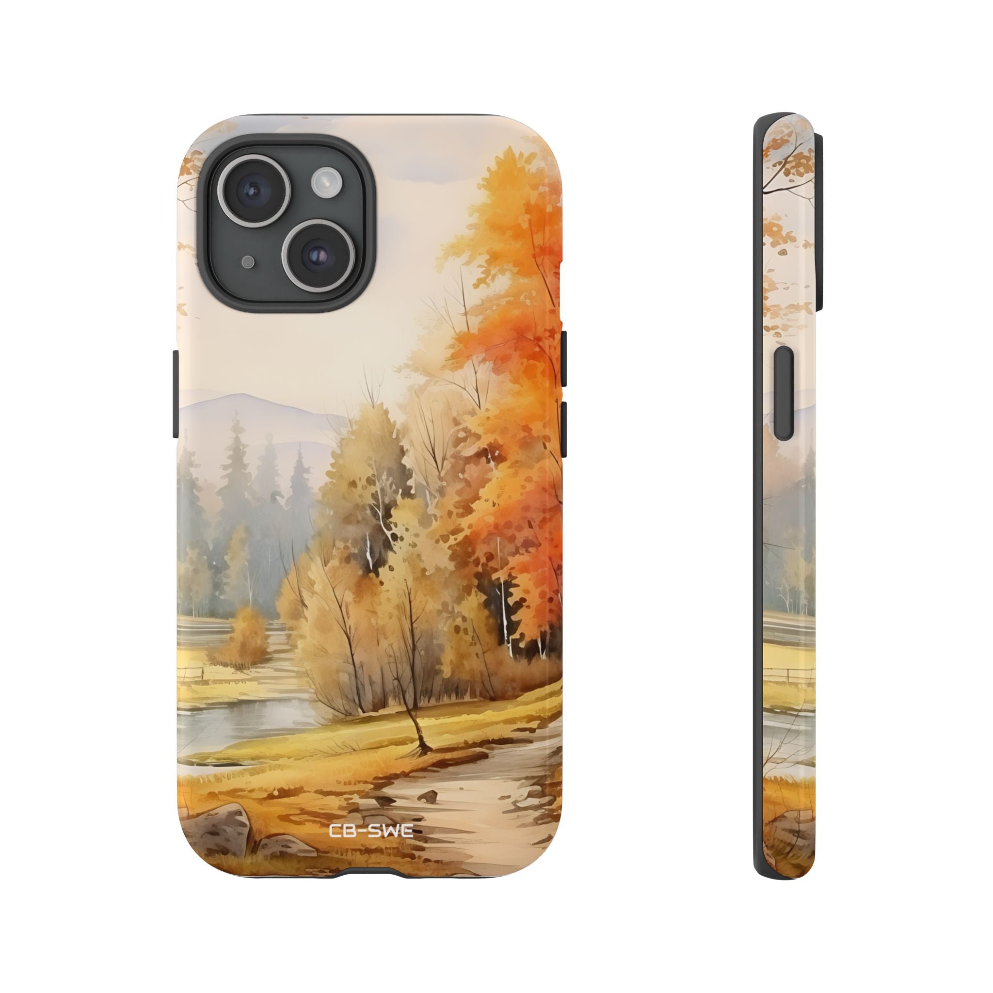 Golden Leaves Drift - iPhone Case
