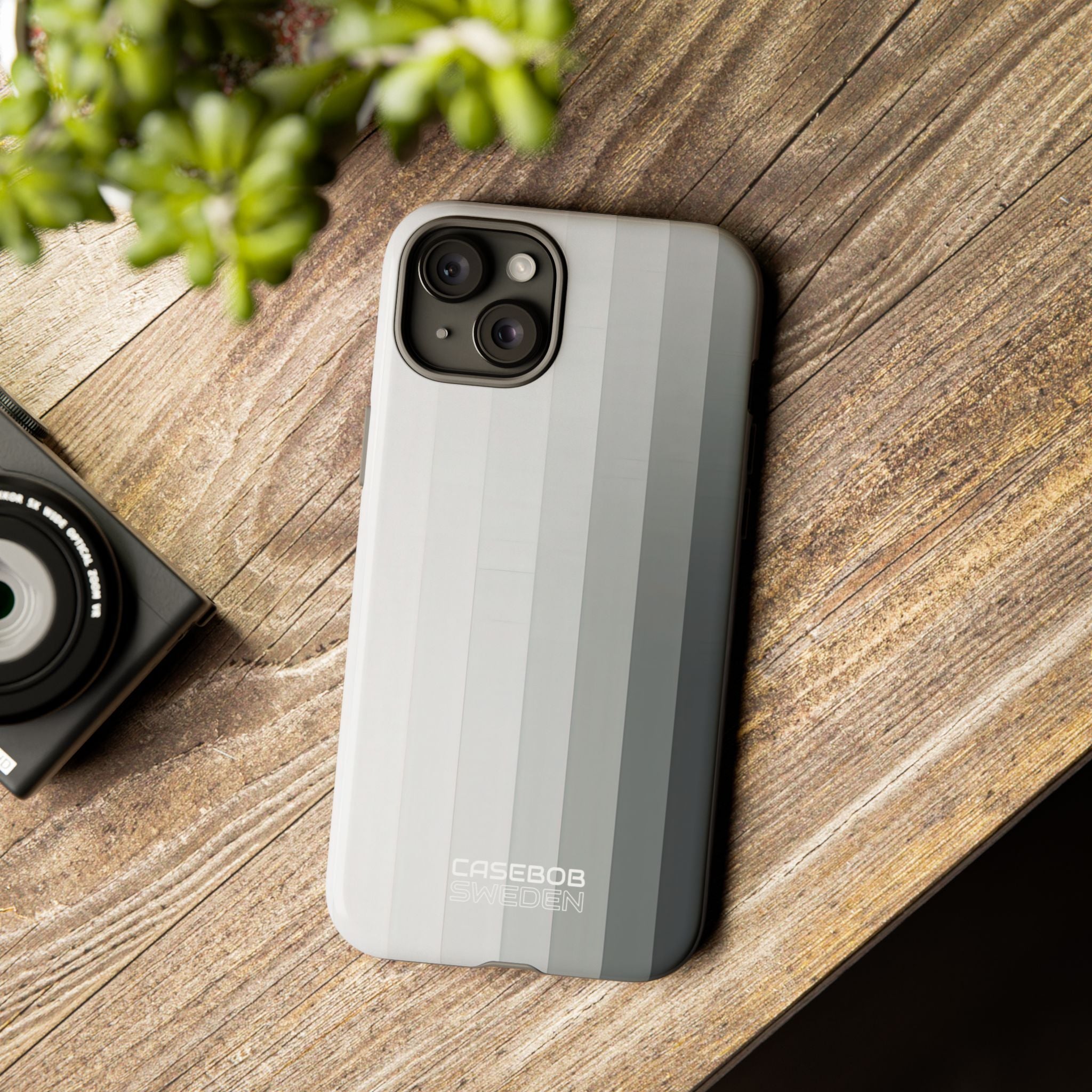 Strisce a gradiente argento iPhone 15 - Tough