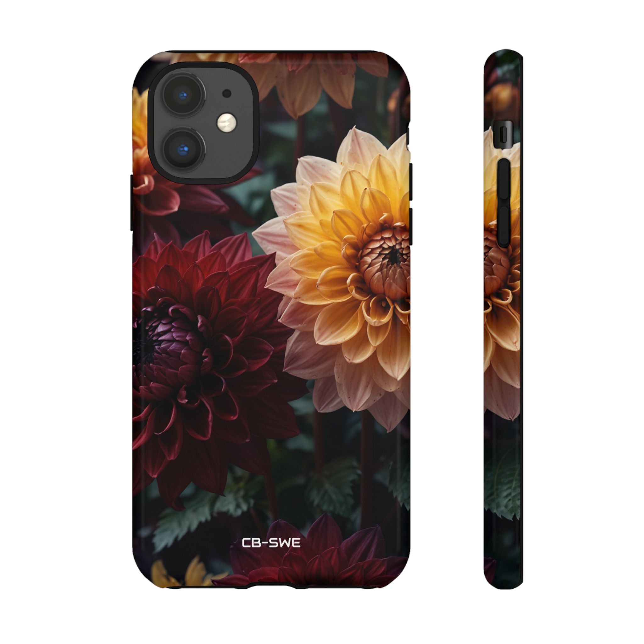 Dahlias Embrace Light - iPhone Case