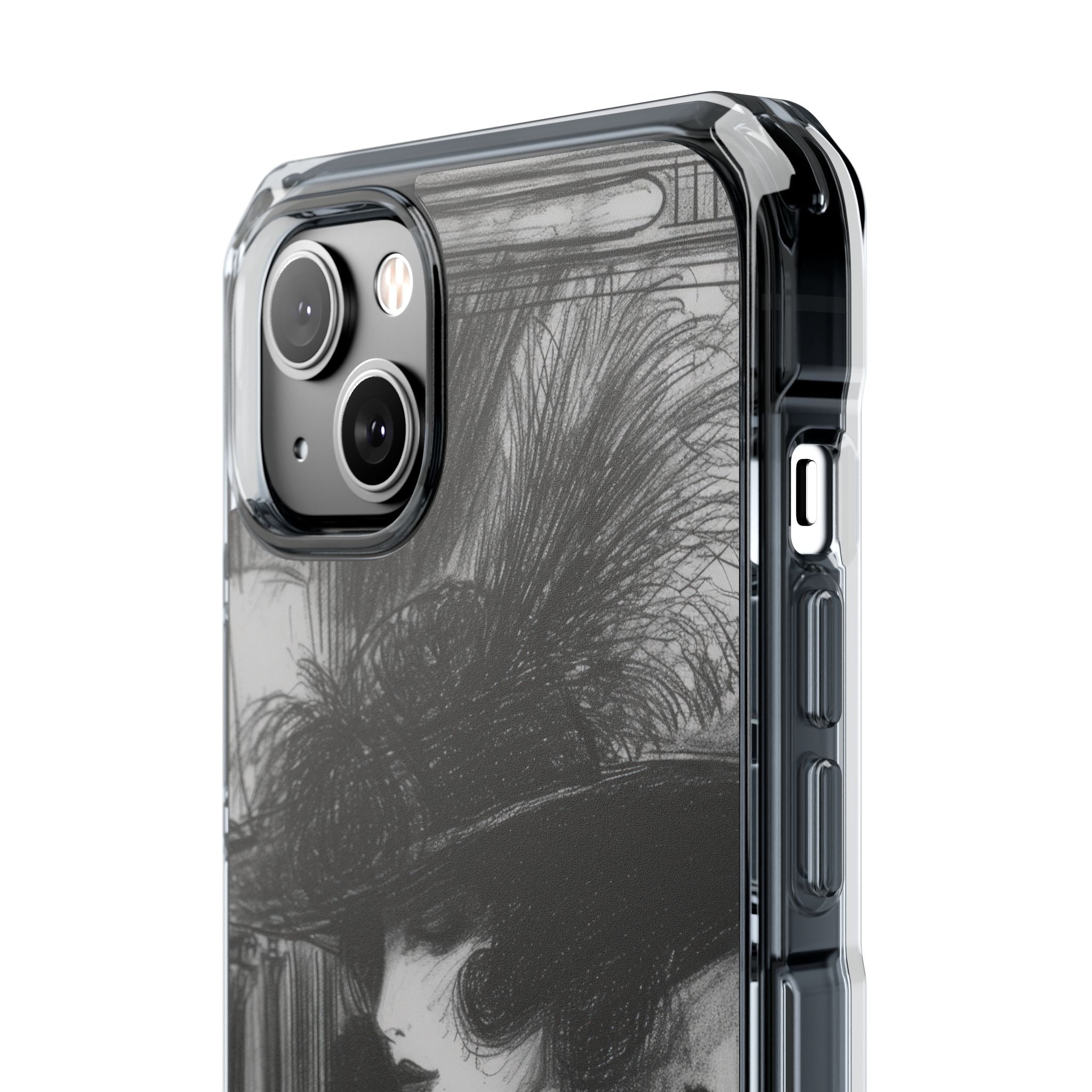 Vintage Feather Elegance iPhone 14 - Impact Clear+