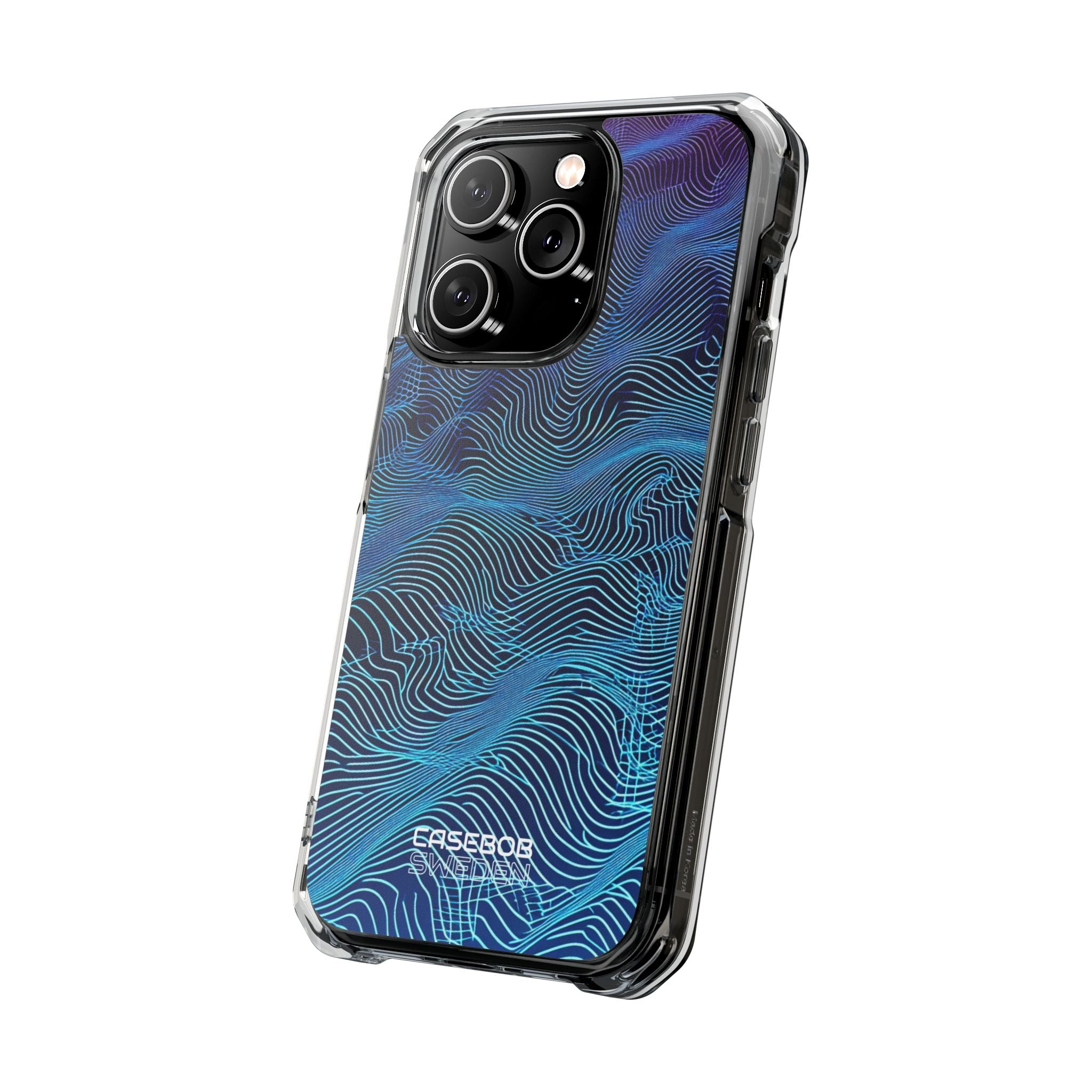 Neon Waves Flow iPhone 14 - Impact Clear+