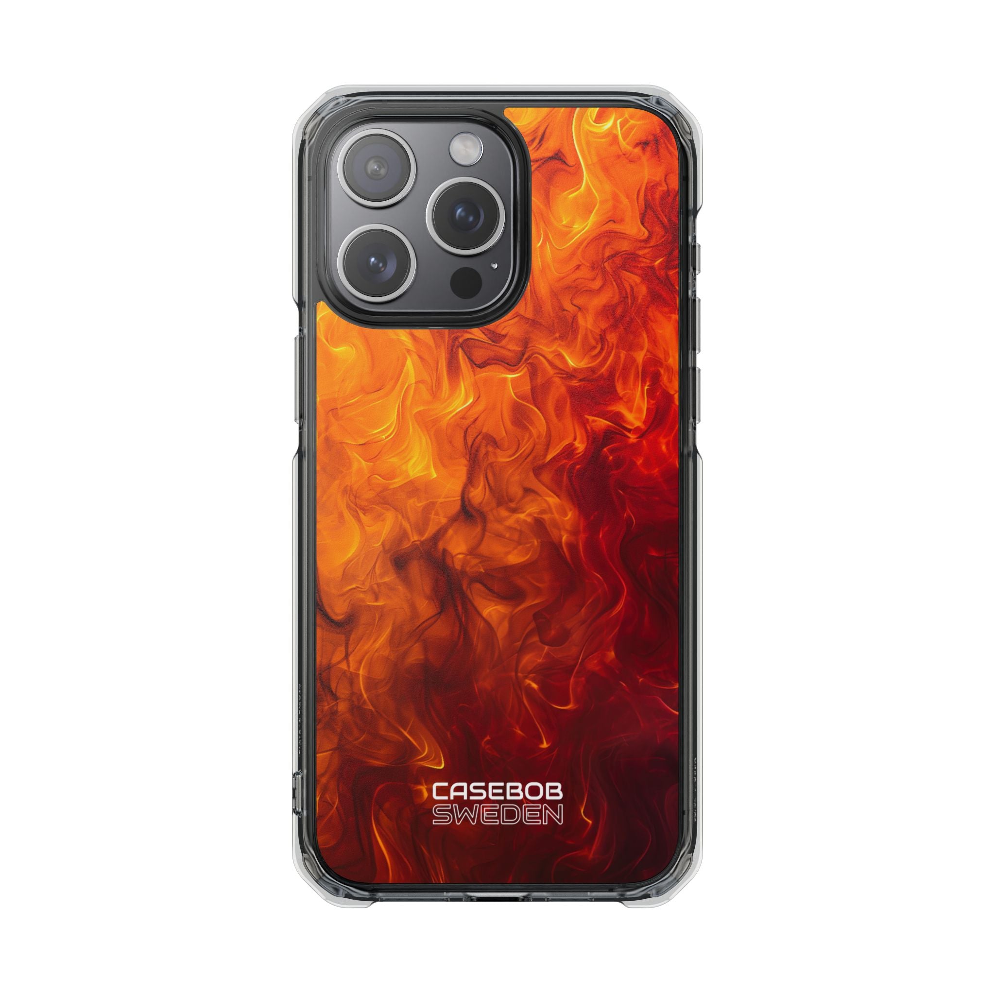 Flaming Energy Swirl iPhone 15 - Impact Clear+