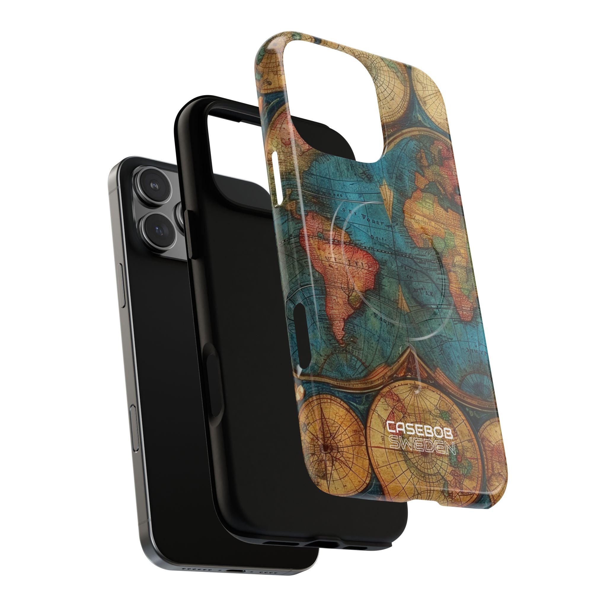 Vintage World Map iPhone 16 - Tough+