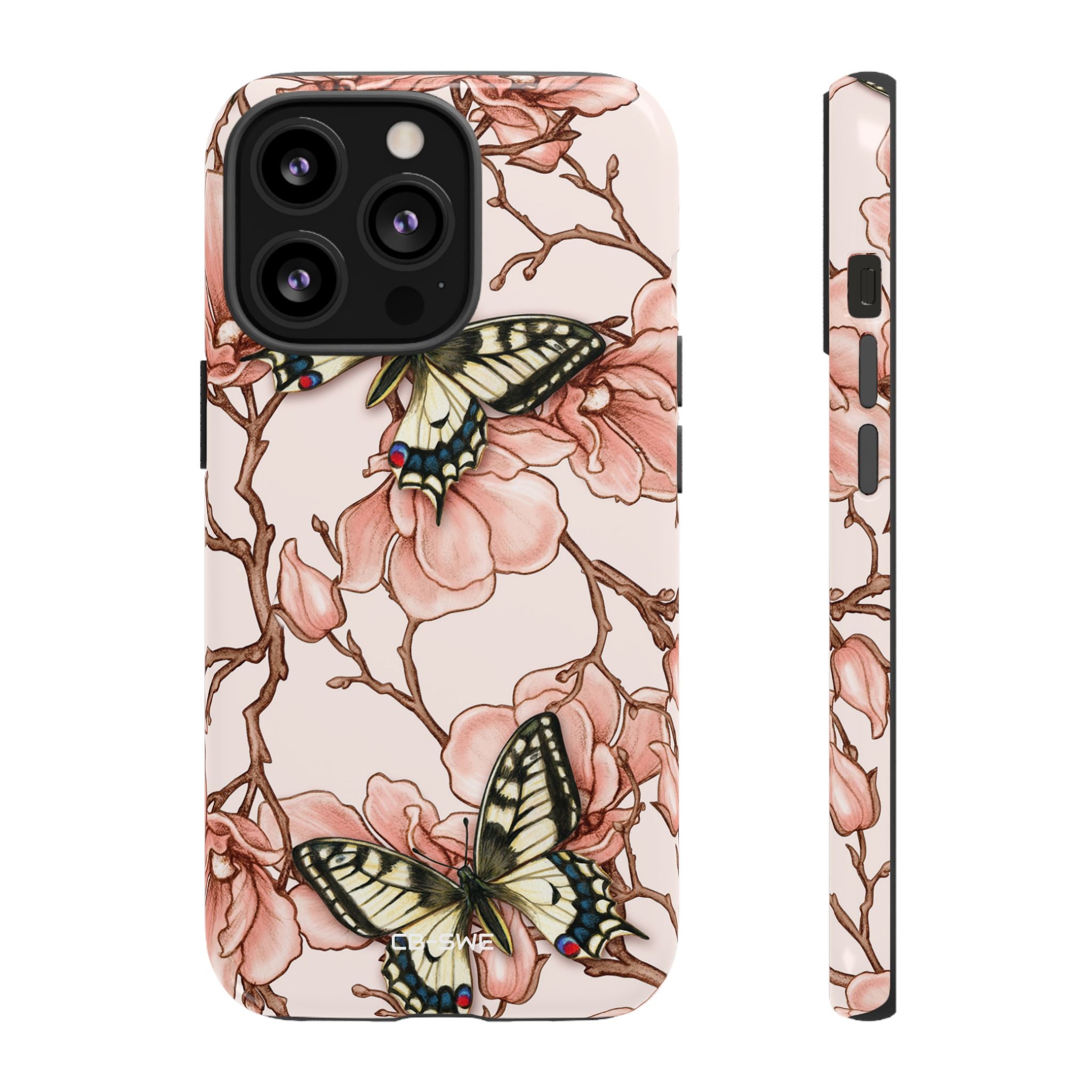 Butterflies and Magnolias Harmony - iPhone Case
