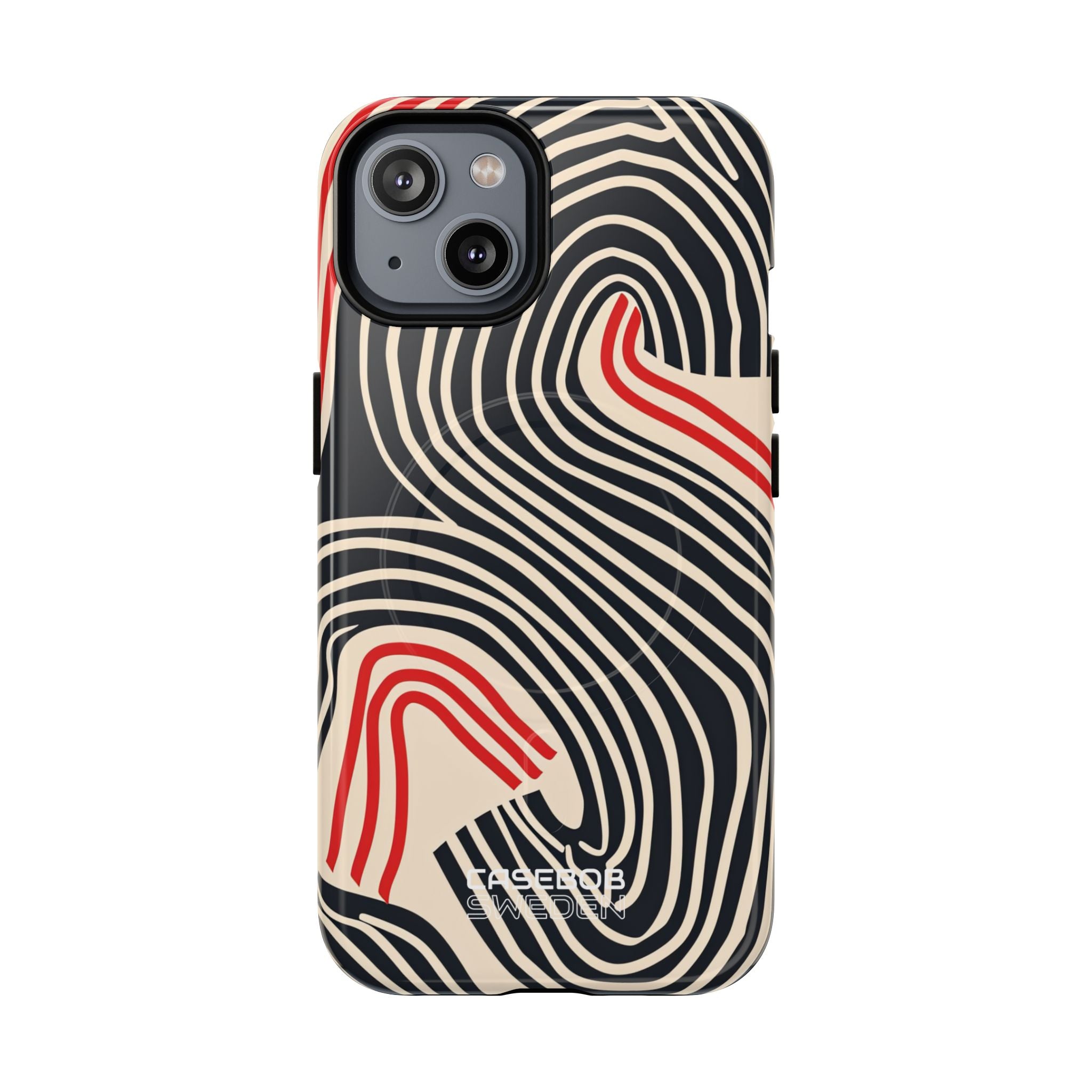 Wavy Red Flow iPhone 14 - Tough+