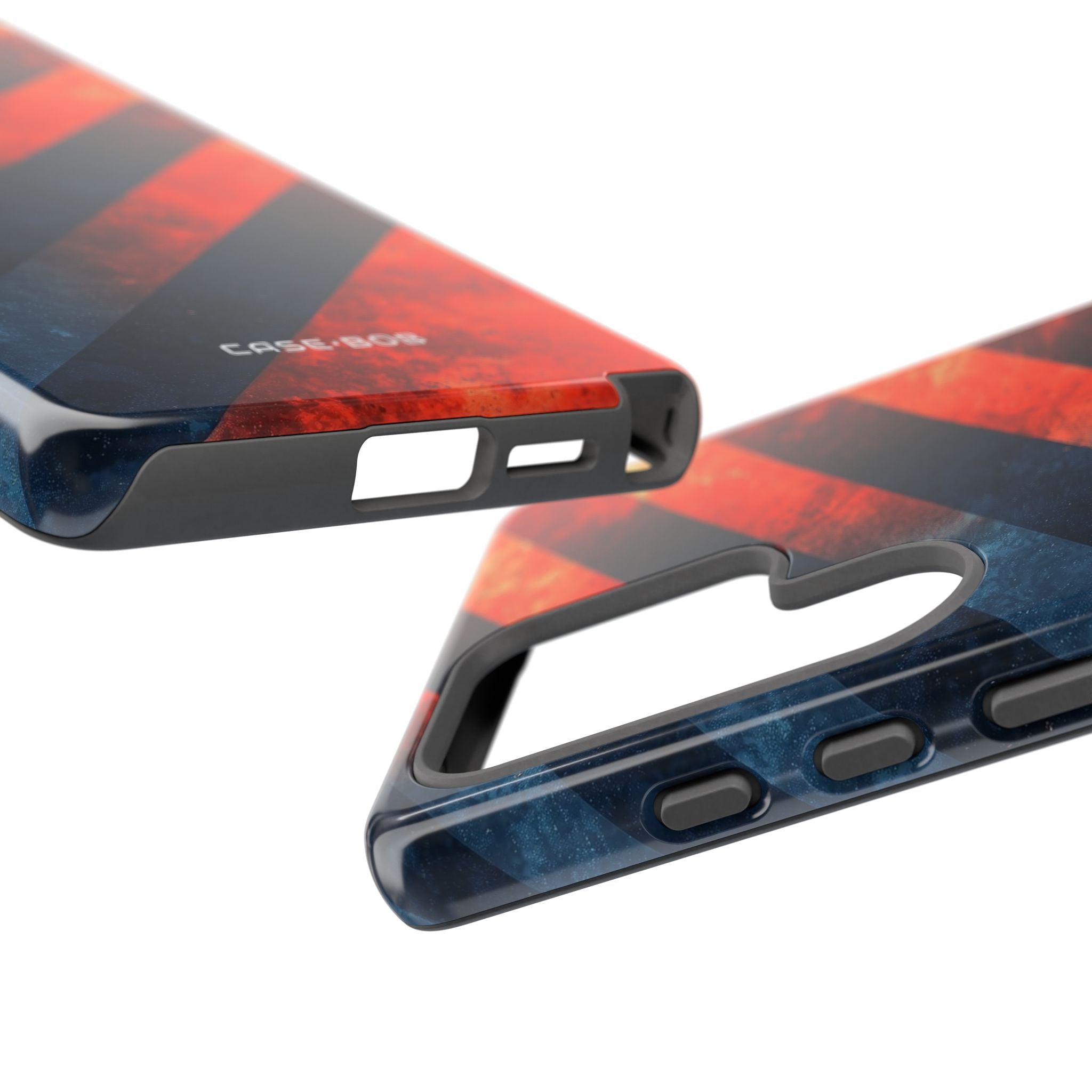 Diagonal Stripes Blaze Samsung S25 Ultra Case - Tough