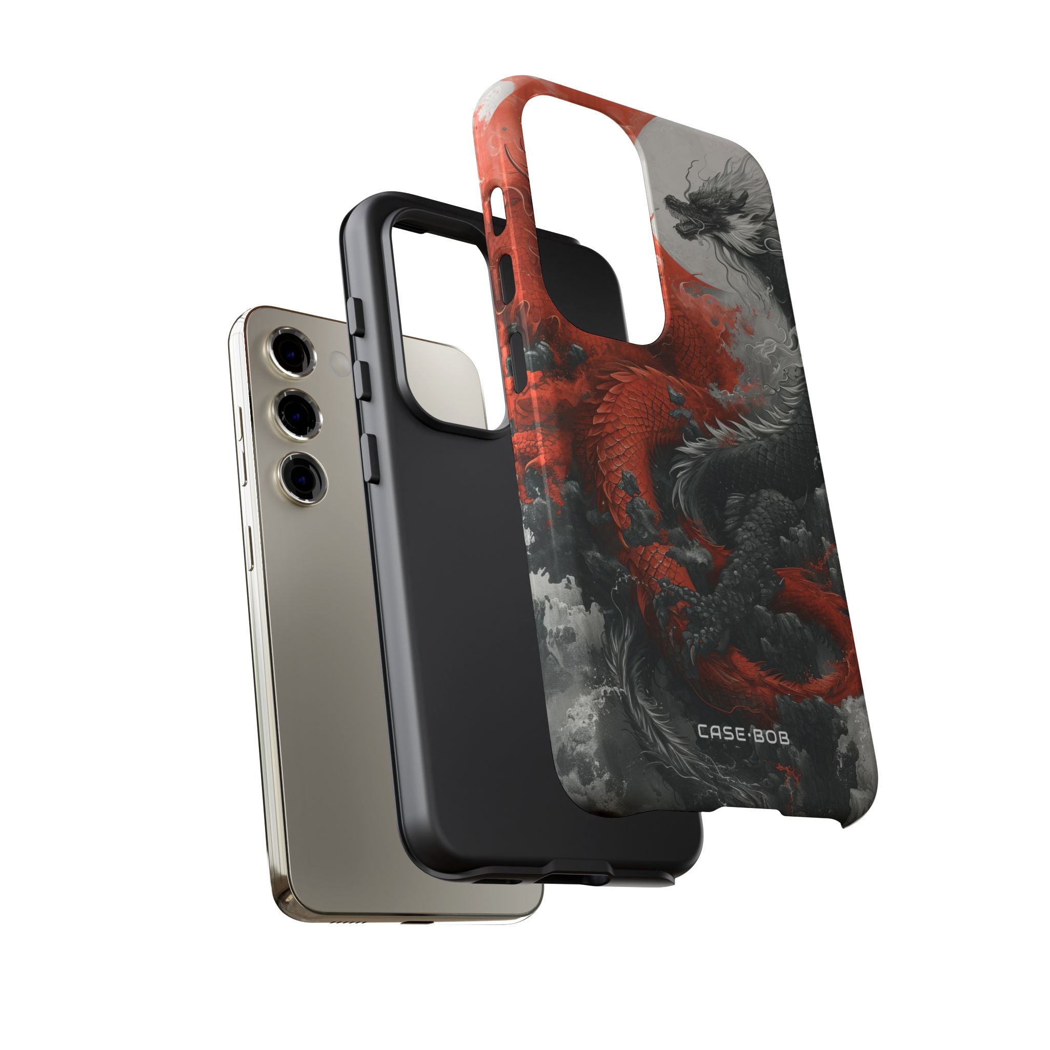 Twin Dragons Crimson Samsung S23 Case - Tough