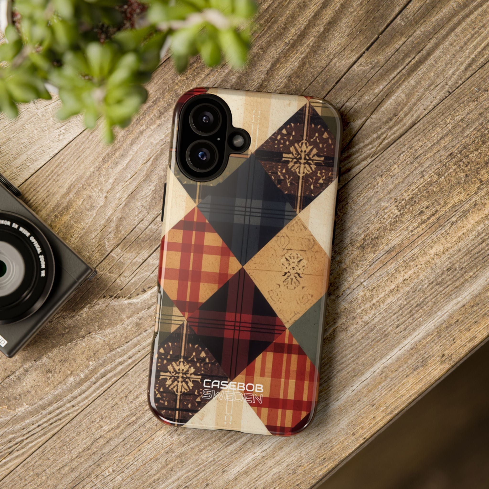 Rustic Quilt Charm iPhone 16 - Tough