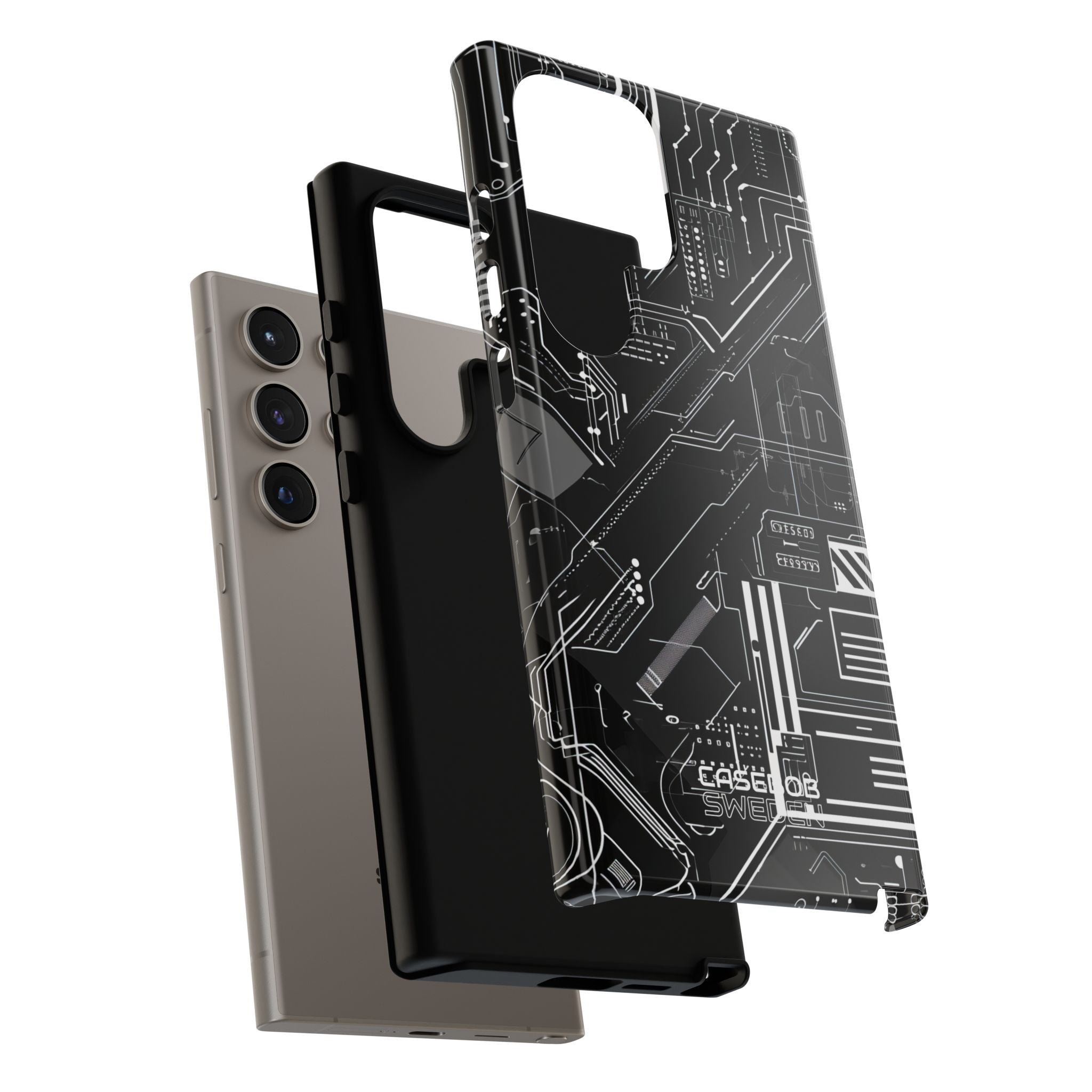 Futuristic Circuit Grid Samsung S24 - Tough