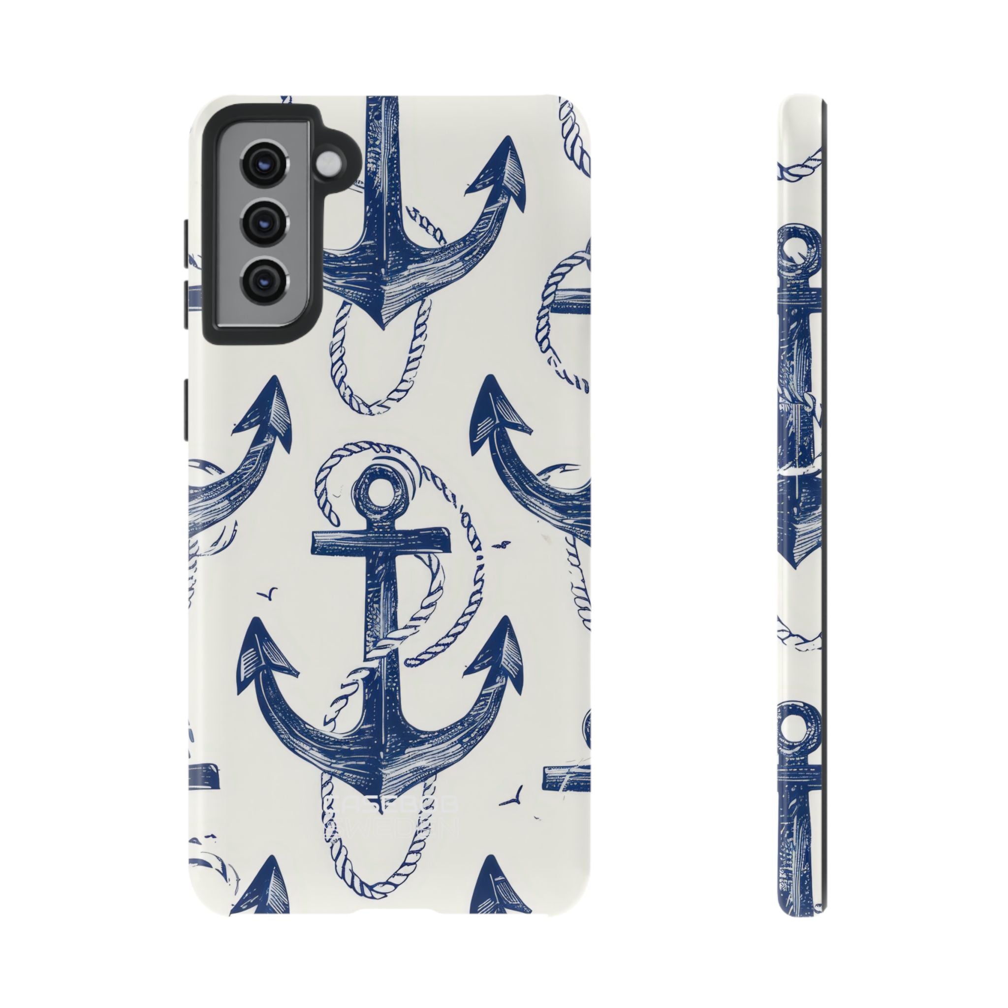 Navy Anchor Tapestry Samsung S21 - Tough