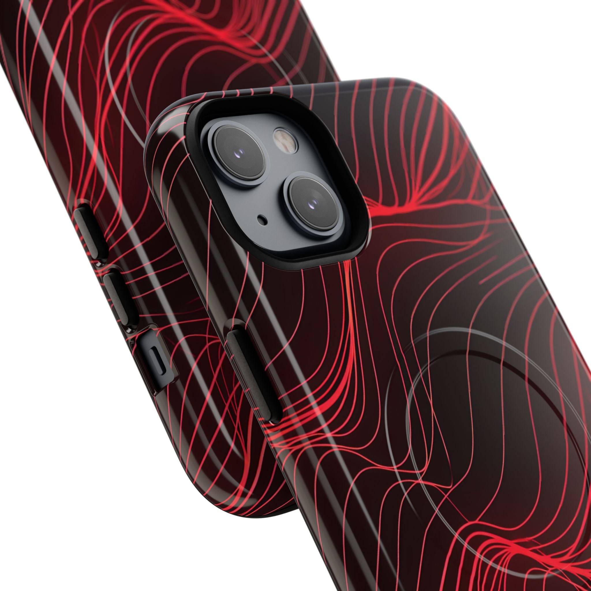 Crimson Waveform Flow iPhone 14 - Tough+