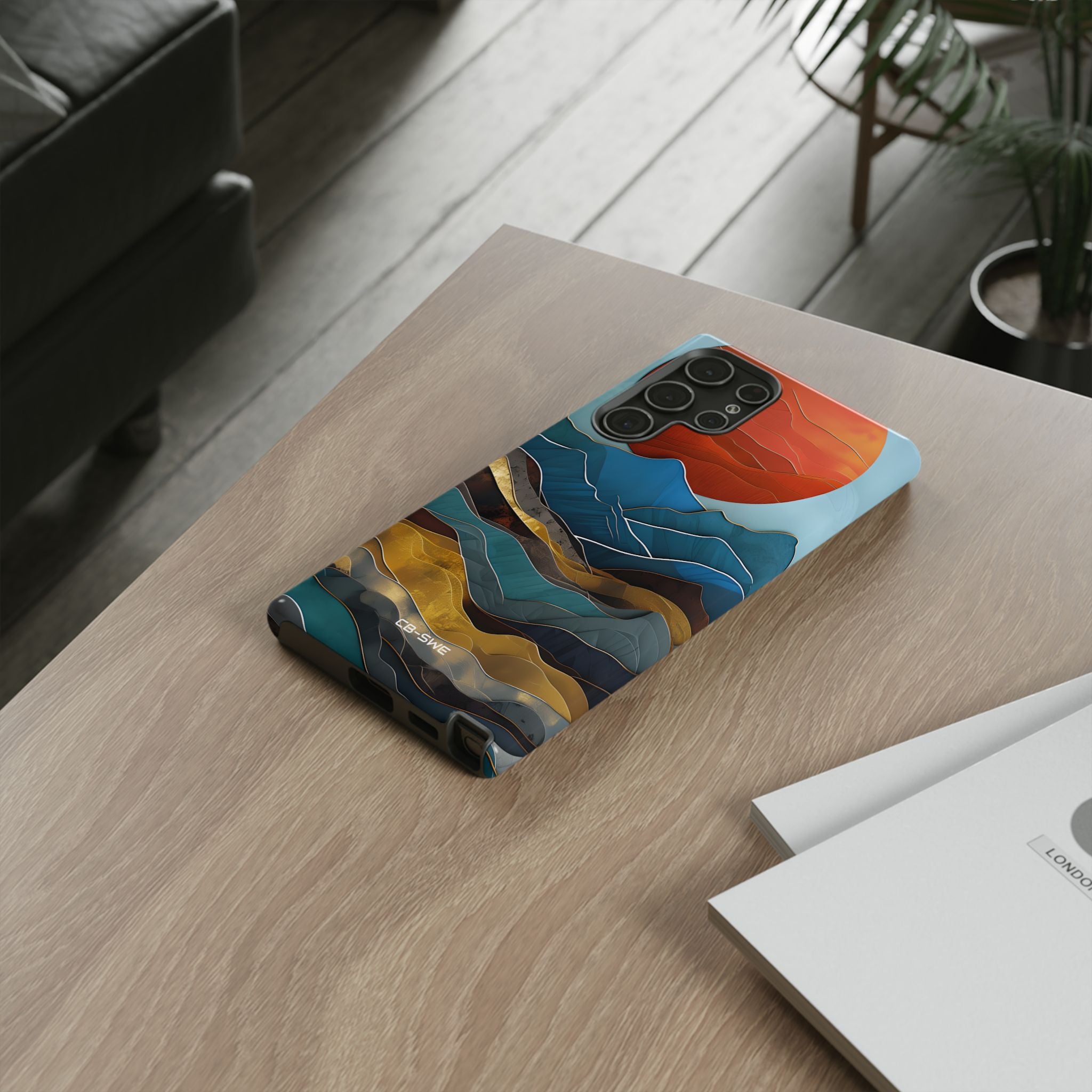 Sunset Geometry Waves - Samsung Case