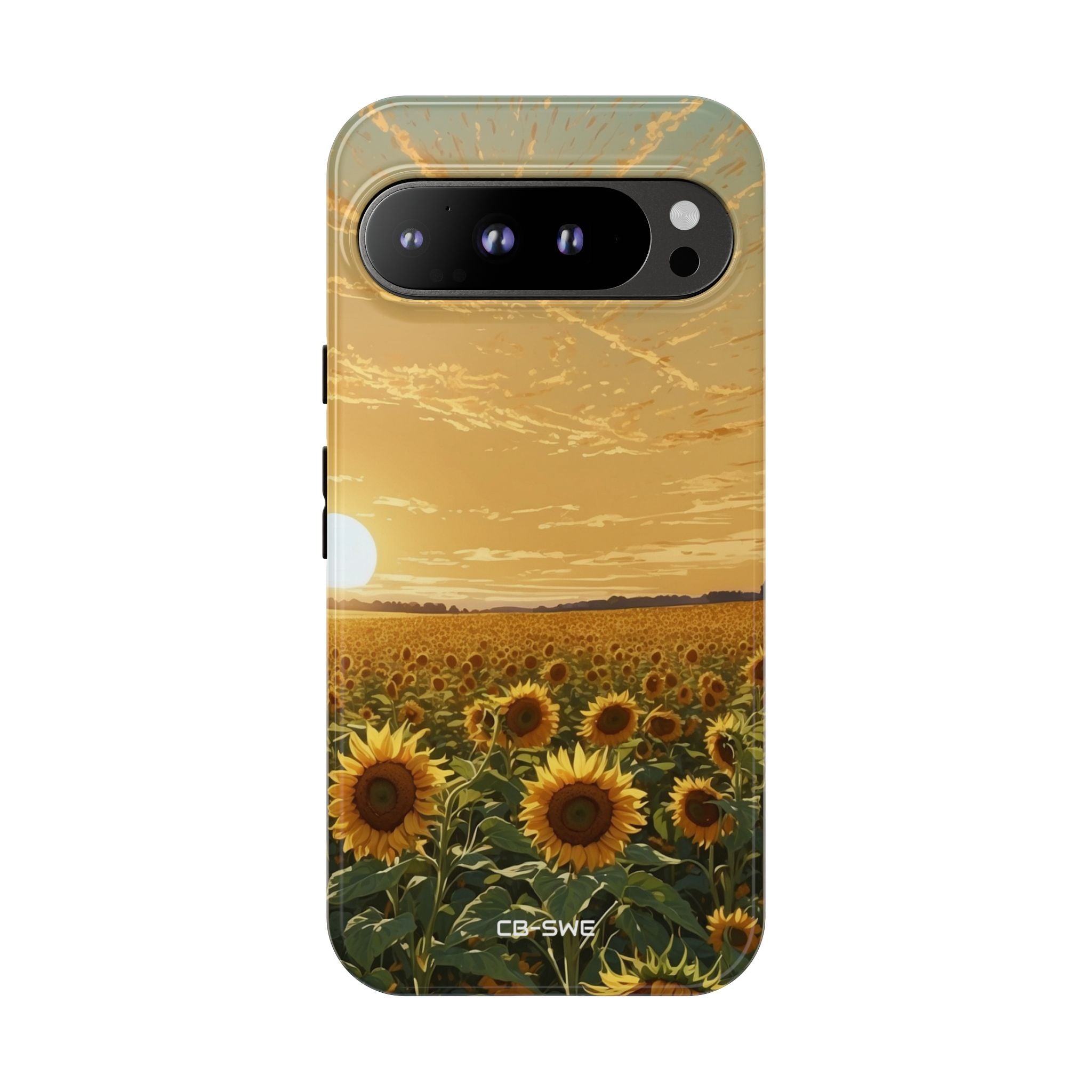 Sunflowers Embrace Sunset - Google Pixel Case