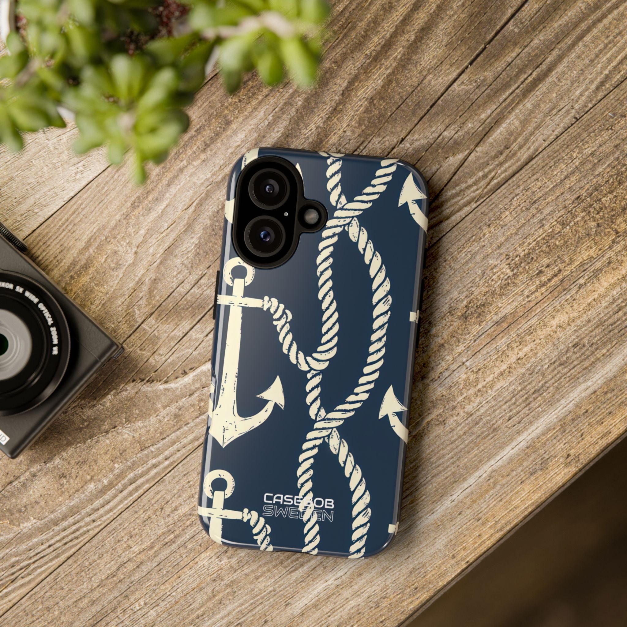 Nautical Anchors Rope iPhone 16 - Tough