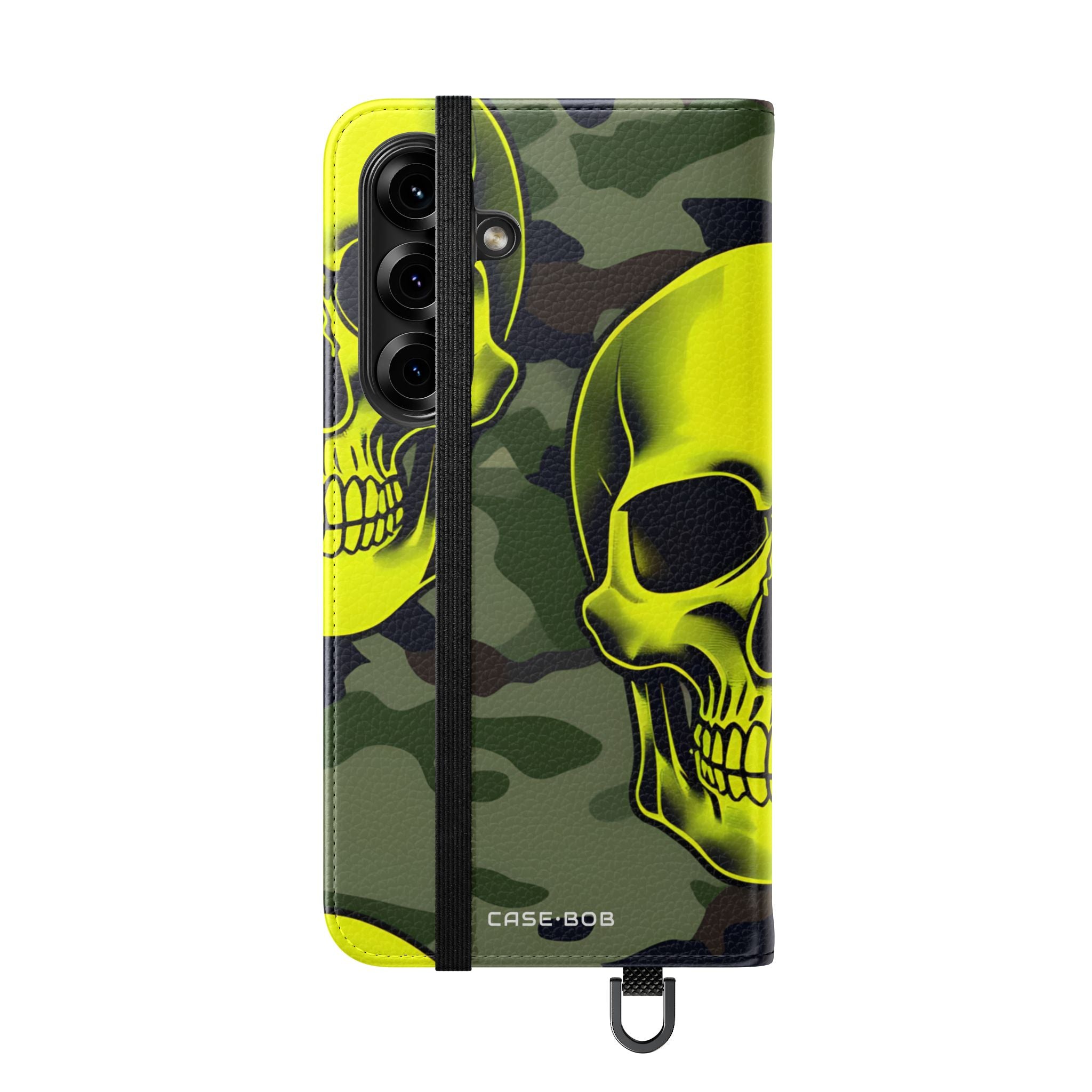 Neon Skull Camo - Samsung S25 -lompakkokotelo