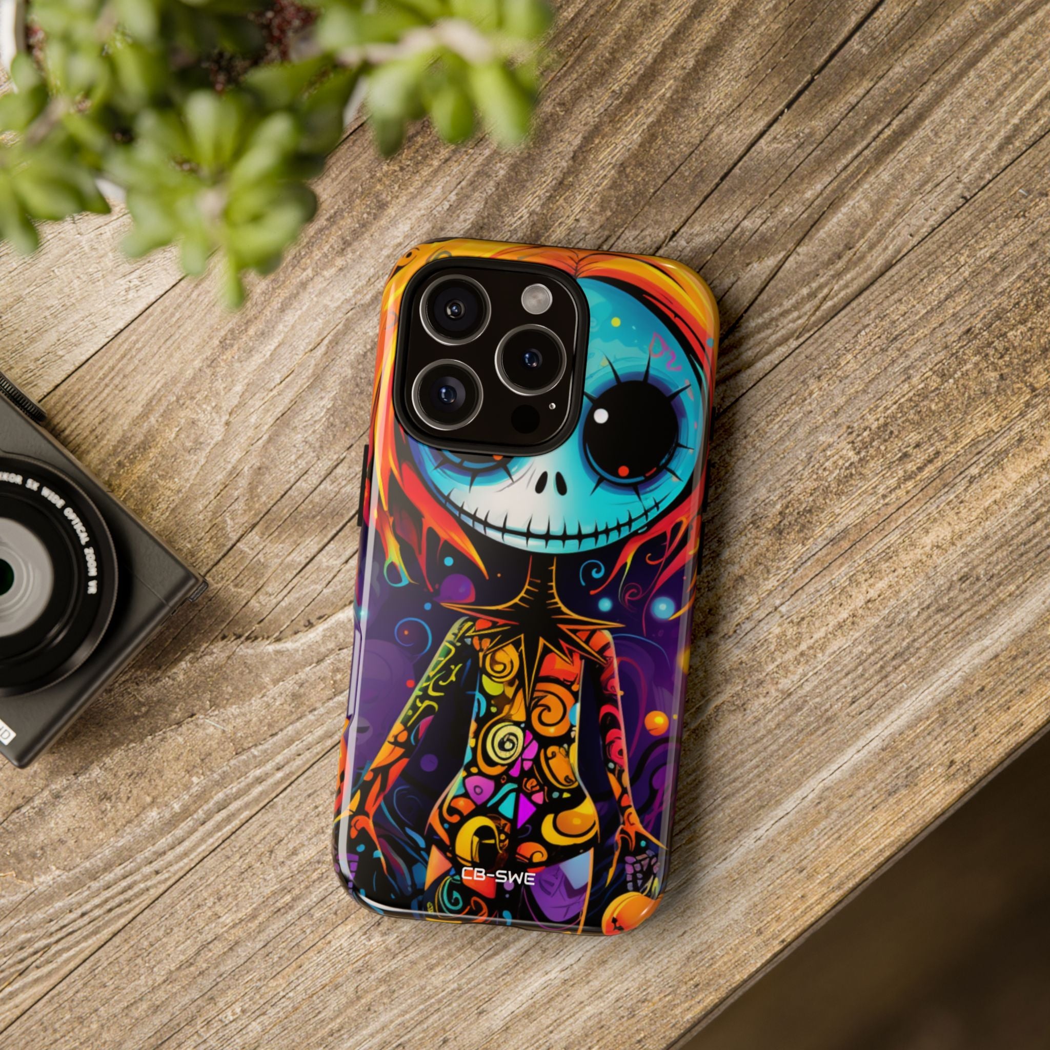 Skeletal Figure Laughs - iPhone Case