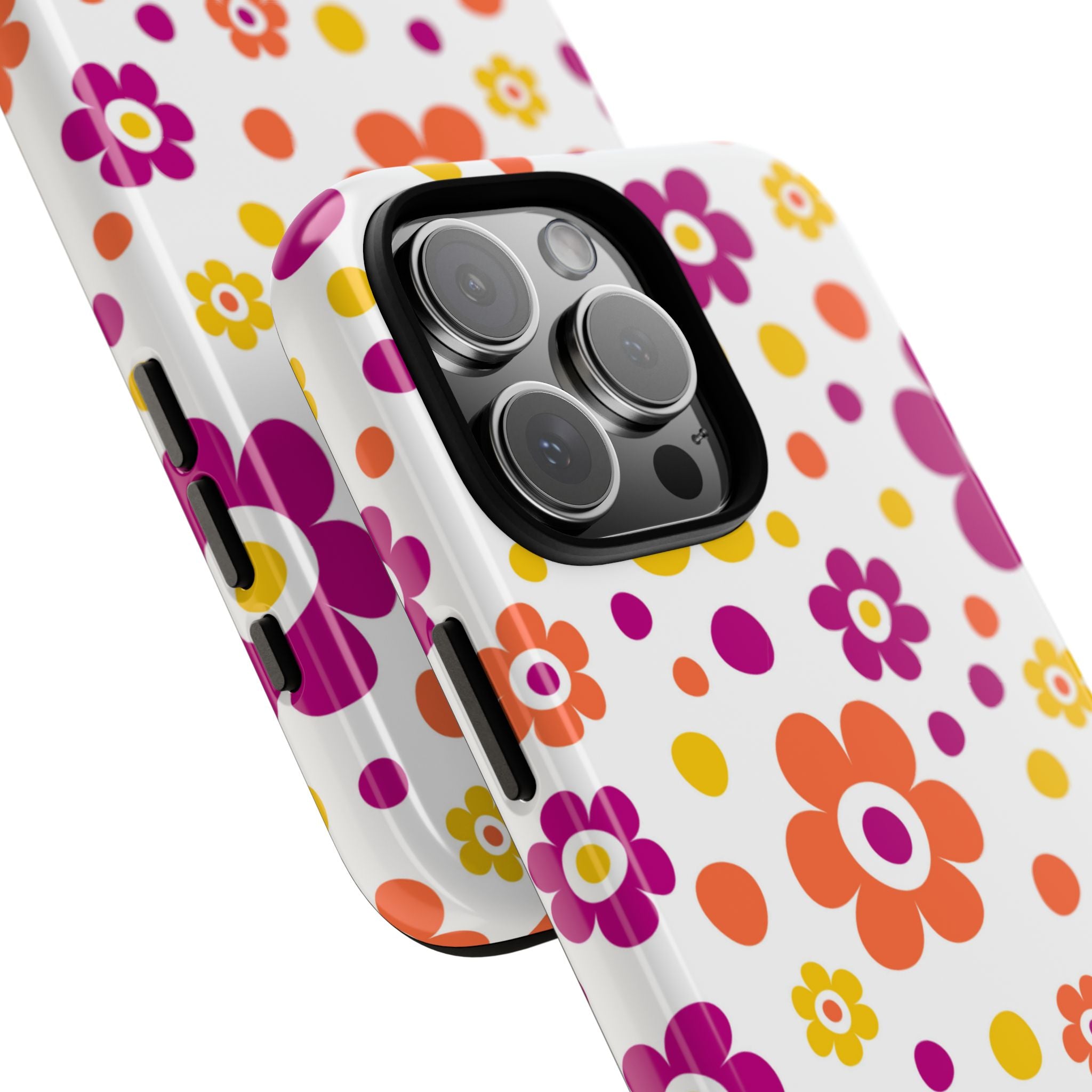Retro Floral Playfulness - iPhone Case
