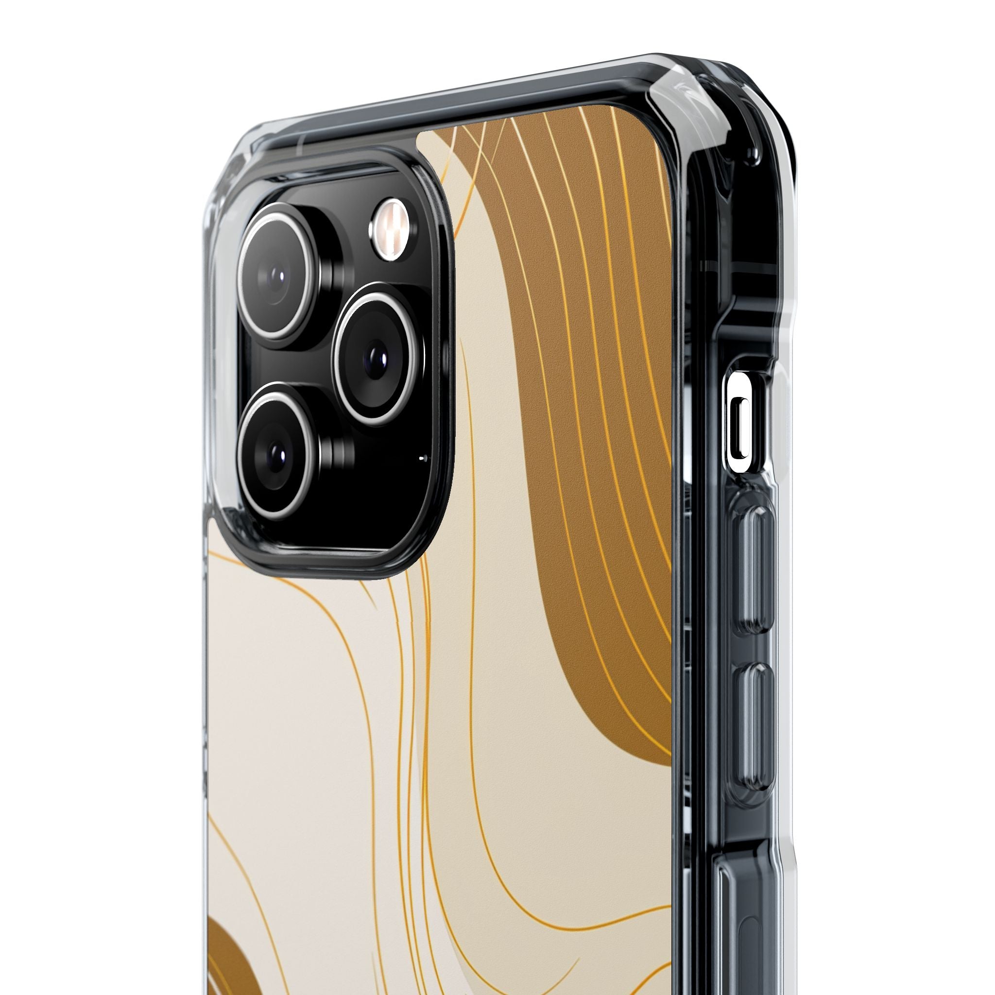Golden Flow Lines iPhone 14 - Impact Clear+