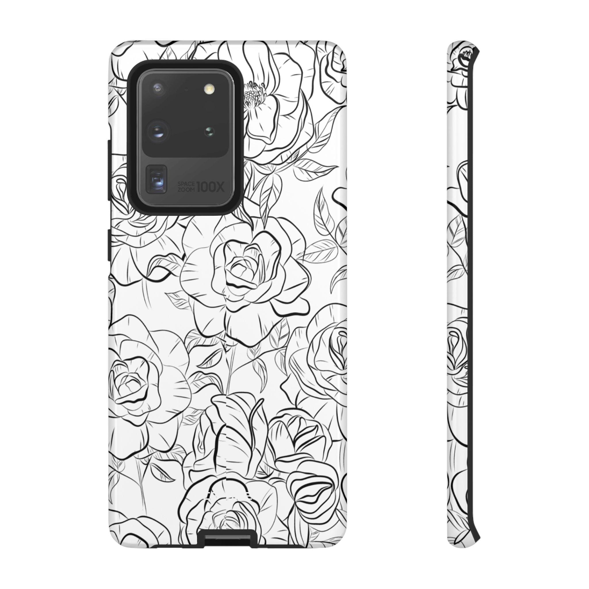 Intricate Rose Sketches - Samsung Case