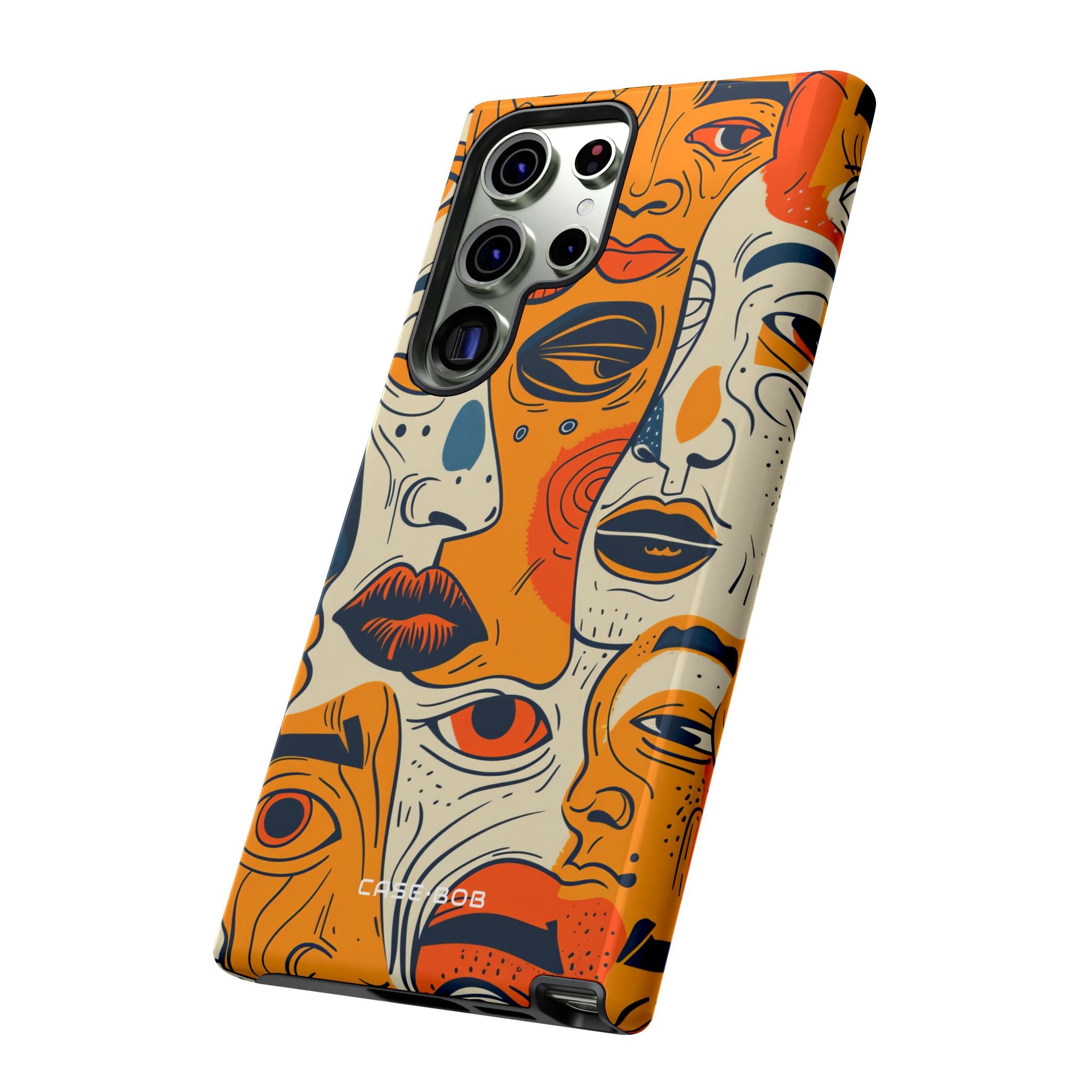 Tangled Faces Sunset Samsung S23 Ultra Case - Tough