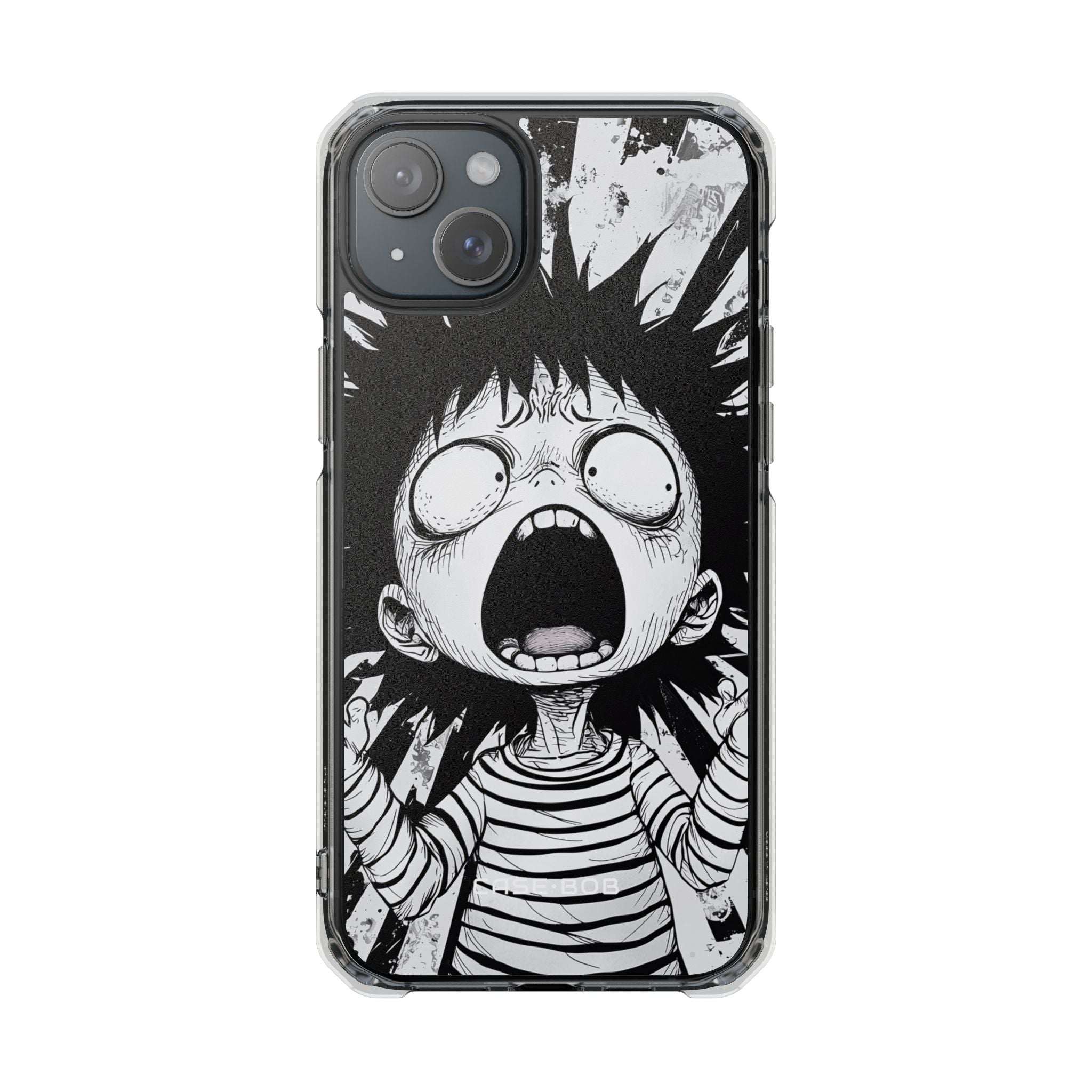 Screaming Stripes iPhone 15 Plus Case - Impact
